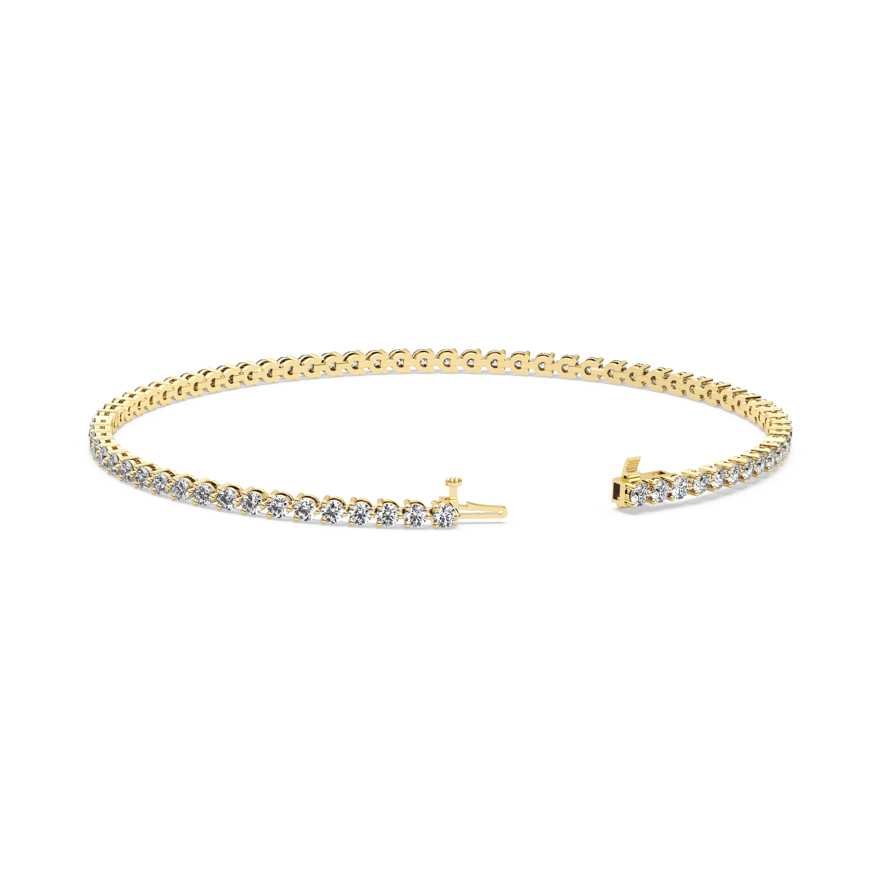 Three-Prong Diamond Tennis Bracelet (2.22 TCW)