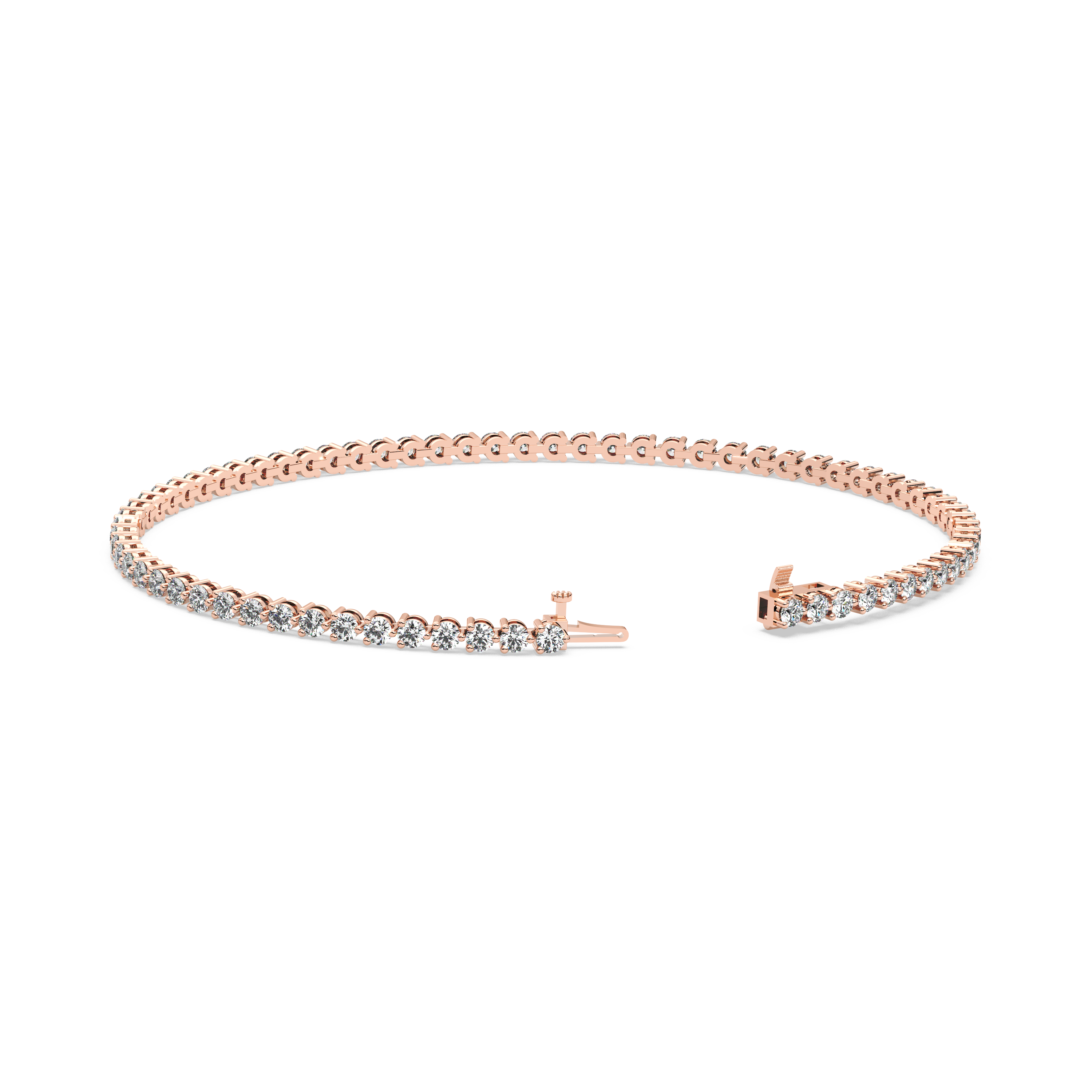 Three-Prong Diamond Tennis Bracelet (2.22 TCW)