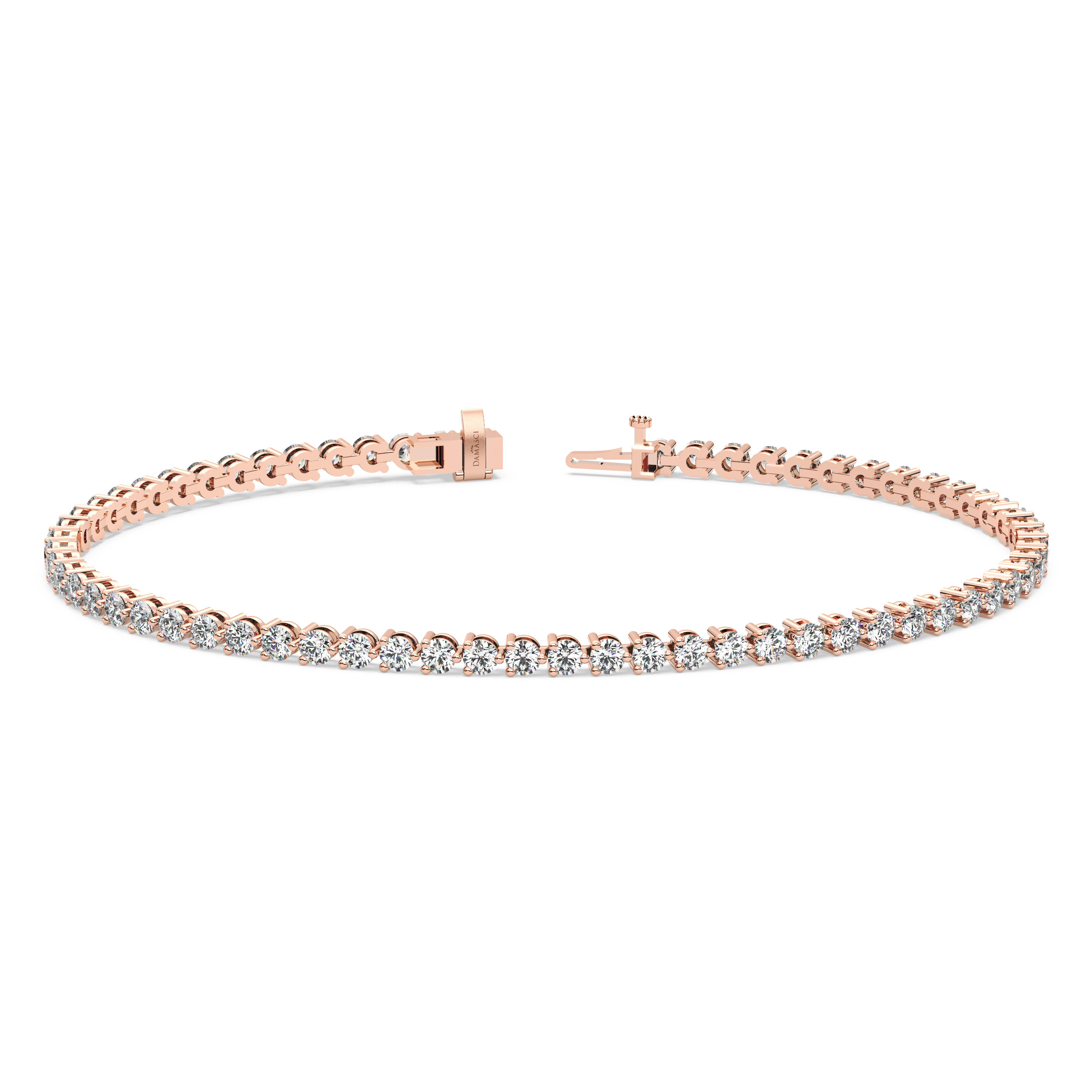 Three-Prong Diamond Tennis Bracelet (3.1 TCW)