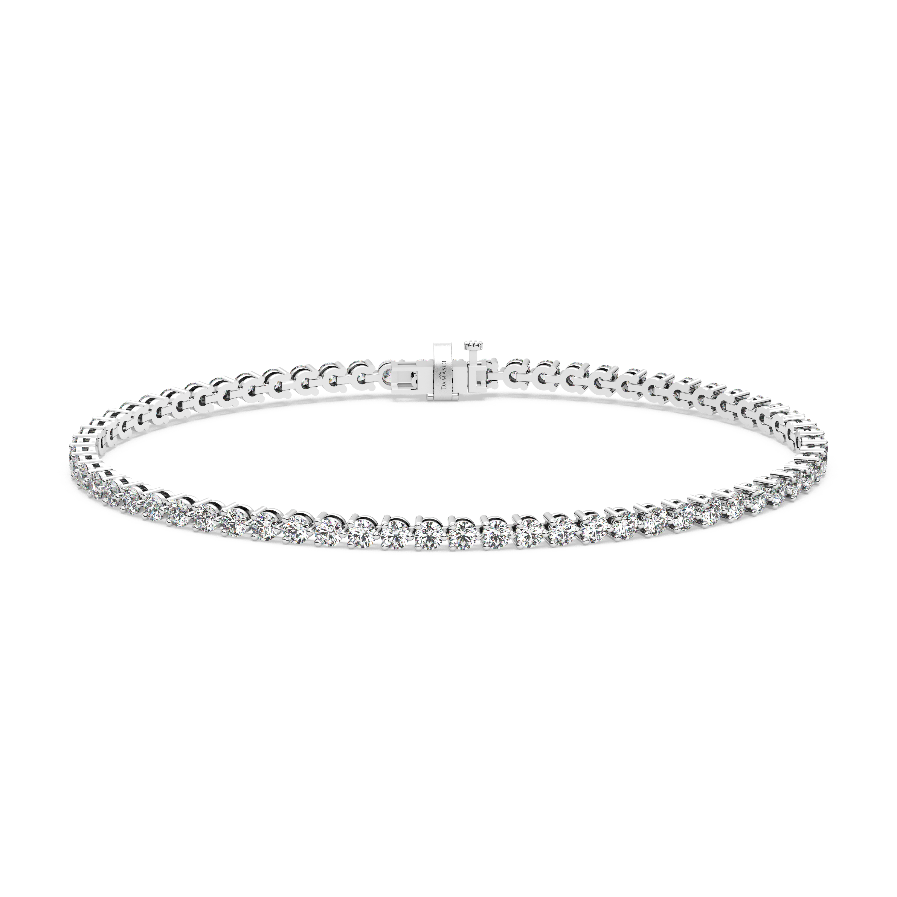 Three-Prong Diamond Tennis Bracelet (3.1 TCW)