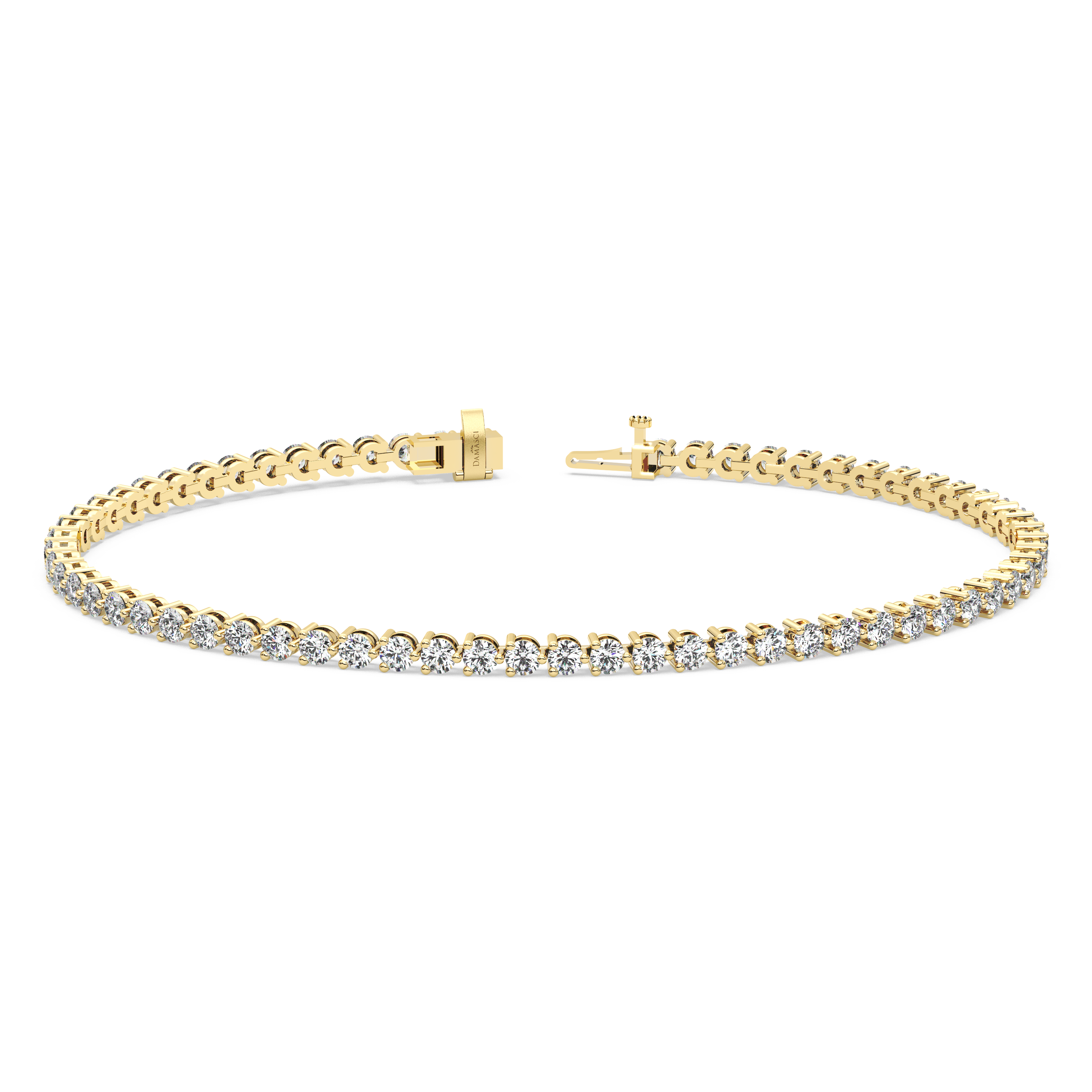 Three-Prong Diamond Tennis Bracelet (3.1 TCW)