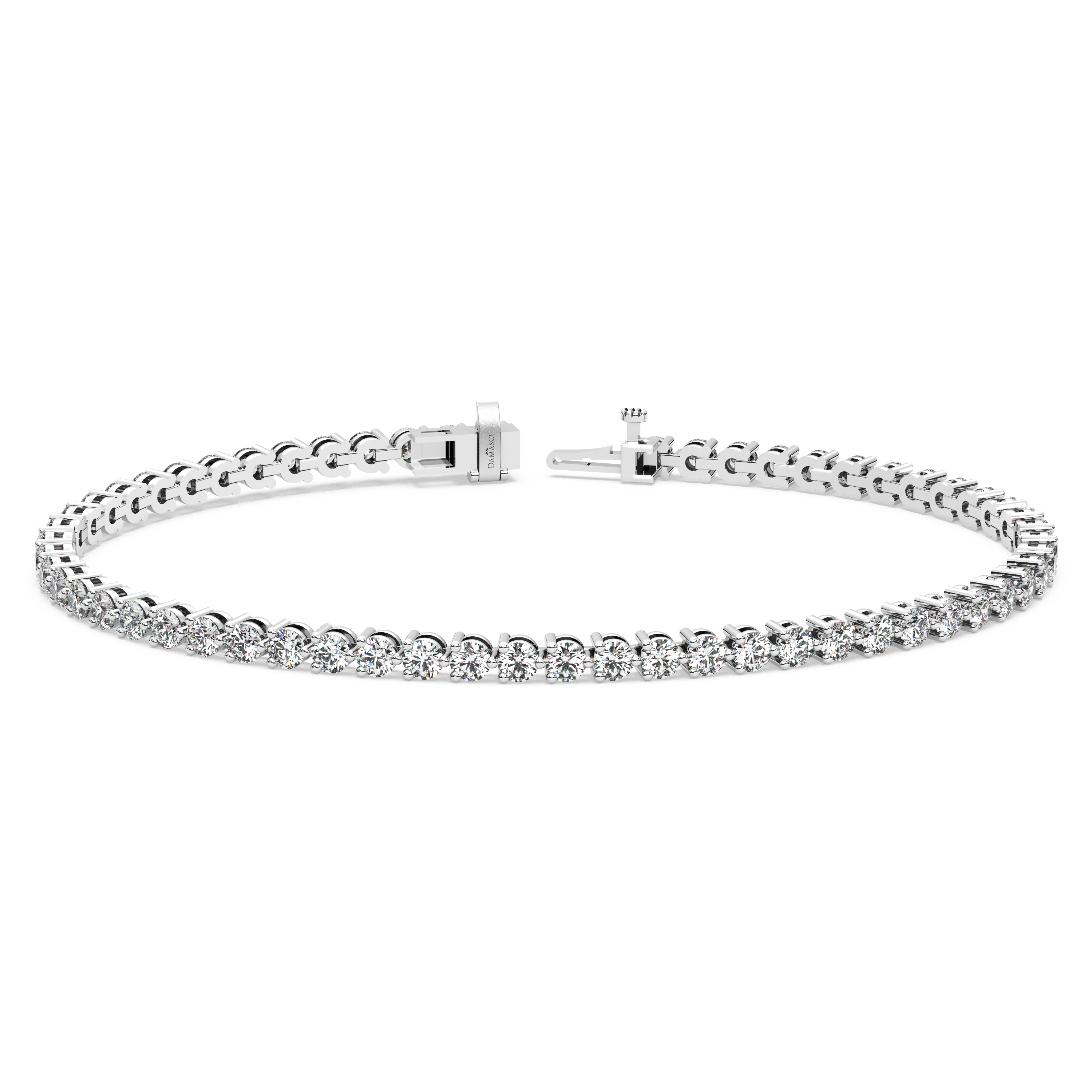 Three-Prong Diamond Tennis Bracelet (4.125 TCW)