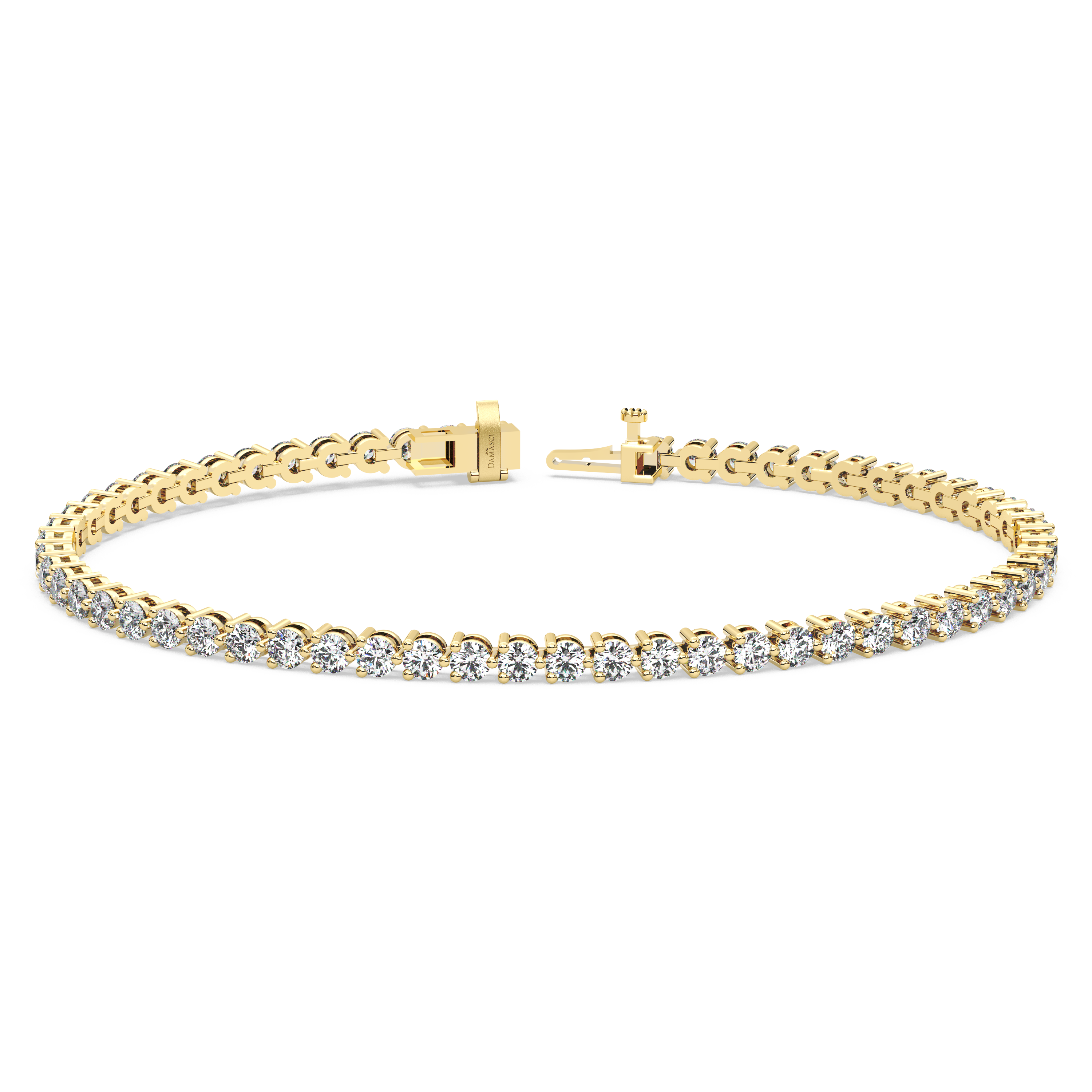 Three-Prong Diamond Tennis Bracelet (4.125 TCW)