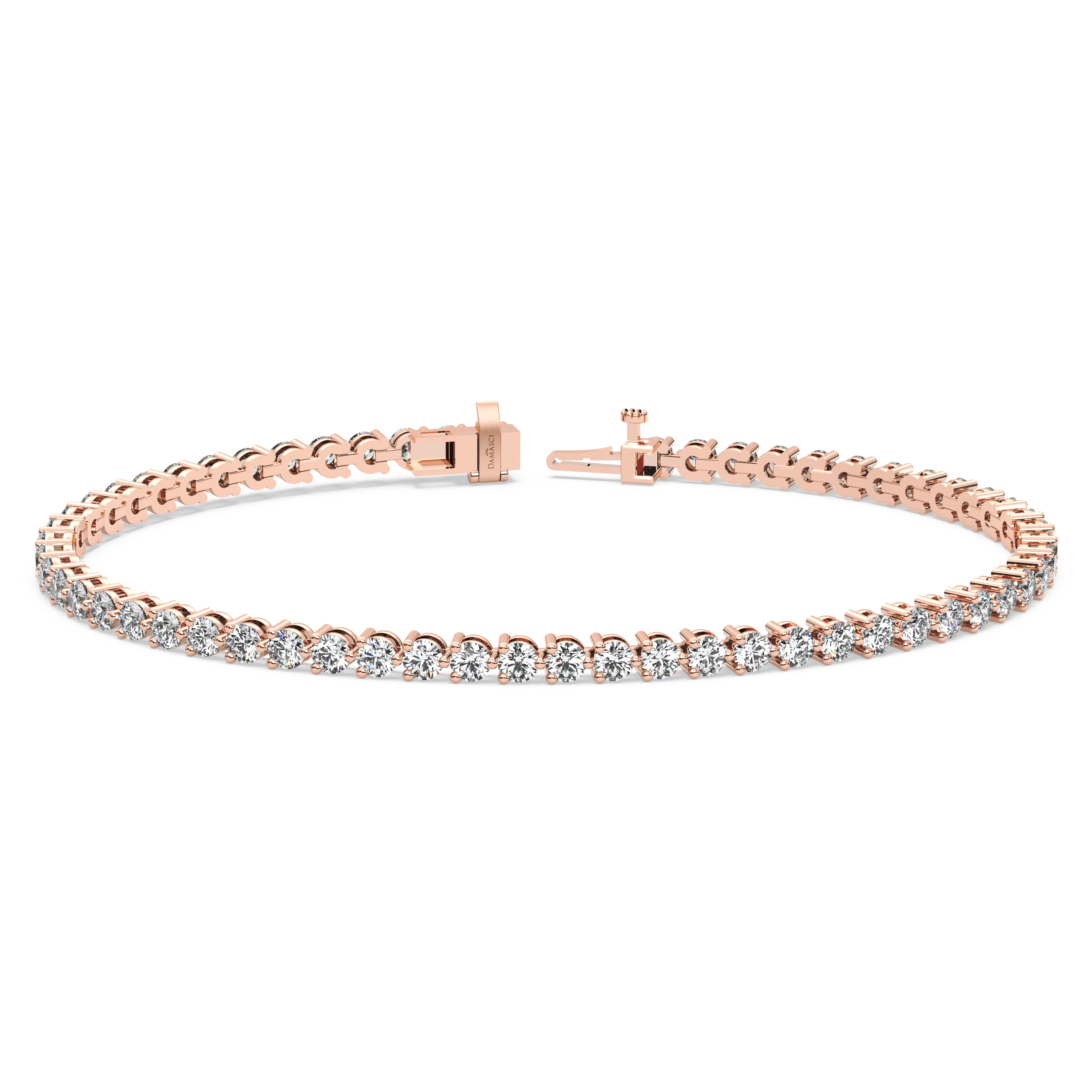 Three-Prong Diamond Tennis Bracelet (4.125 TCW)