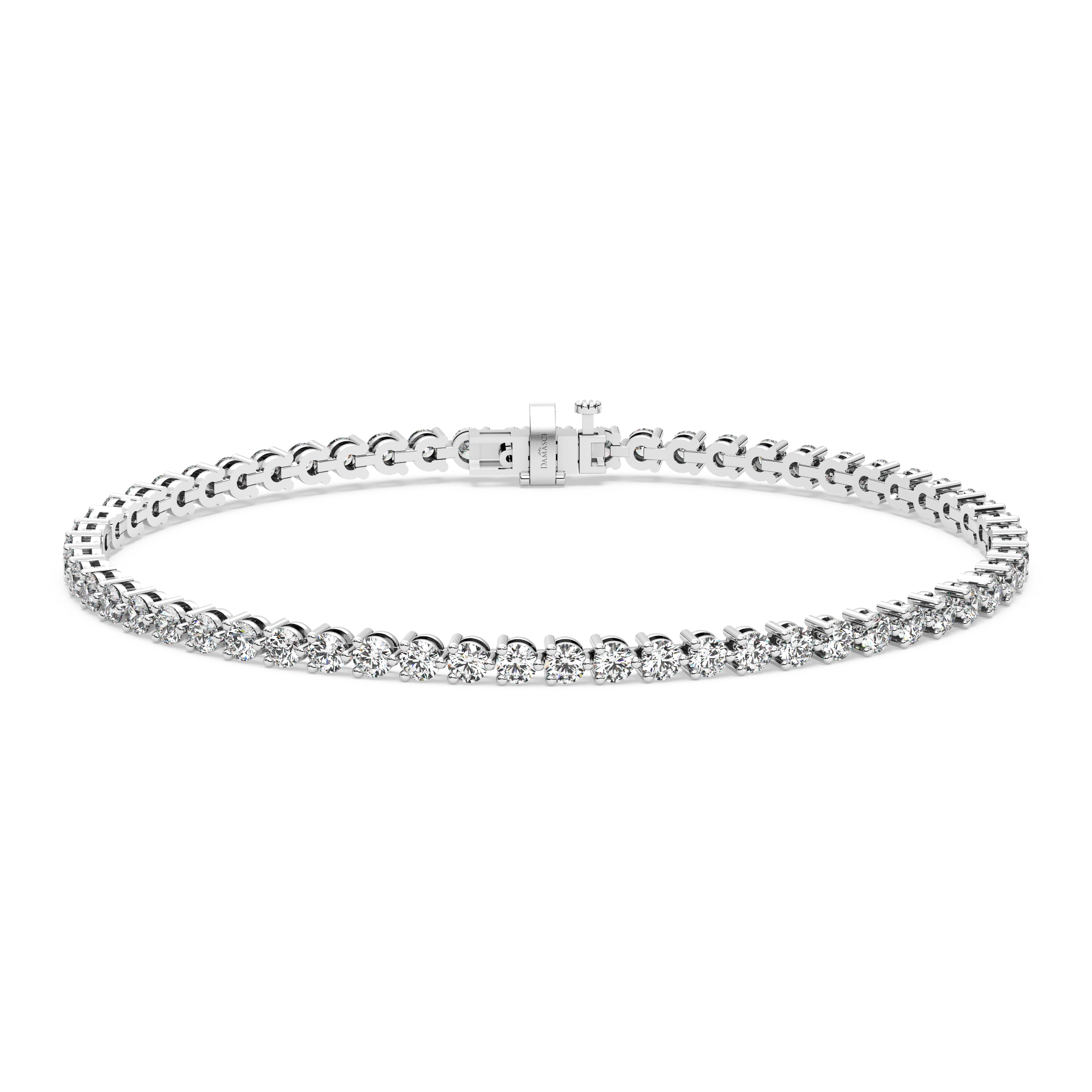 Three-Prong Diamond Tennis Bracelet (4.125 TCW)