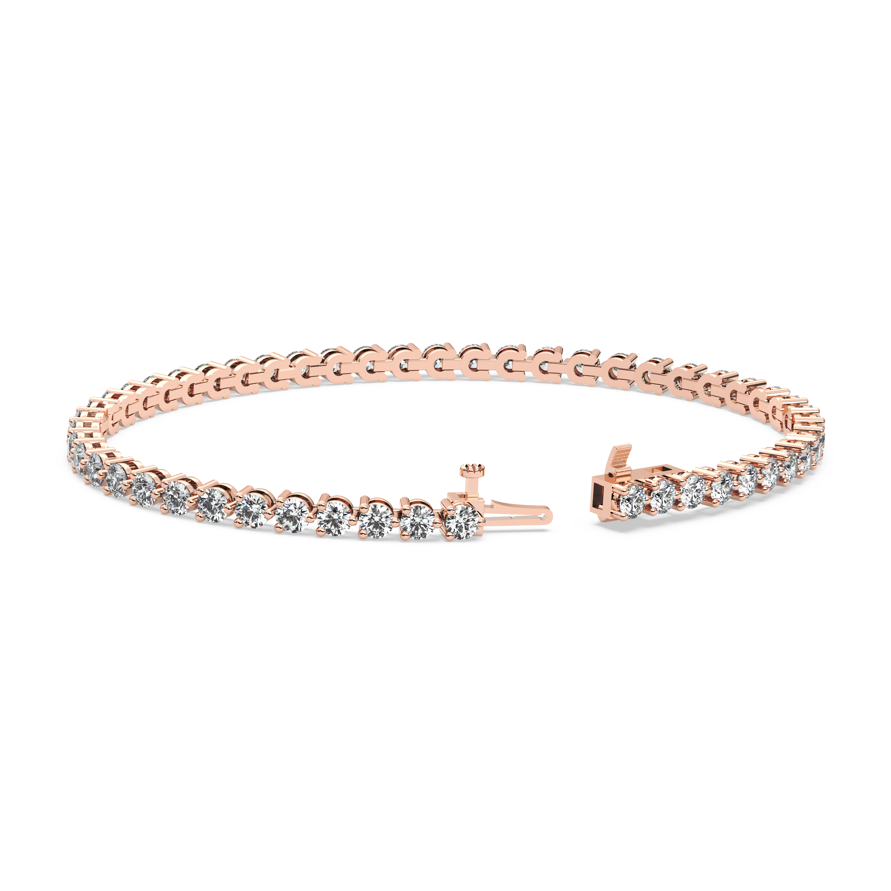 Three-Prong Diamond Tennis Bracelet (5 TCW)