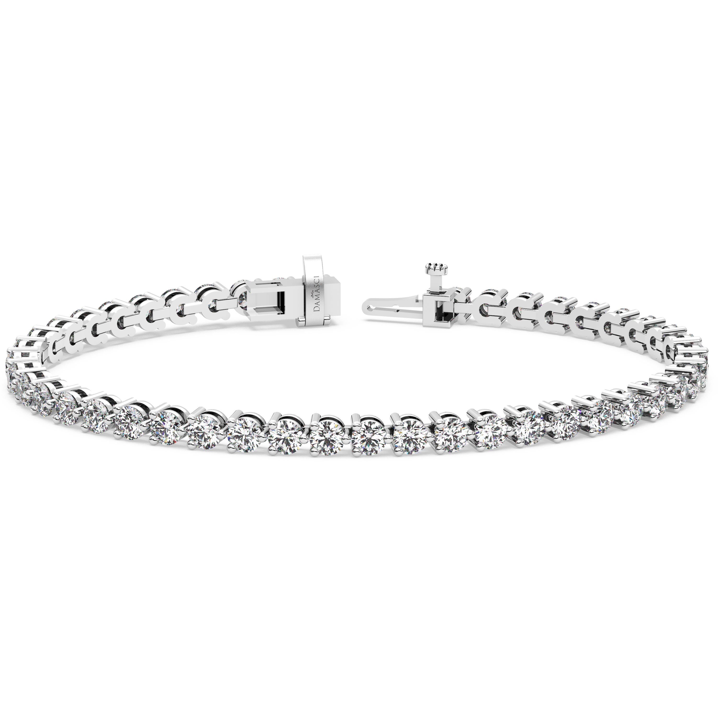 Three-Prong Diamond Tennis Bracelet (6.3 TCW)