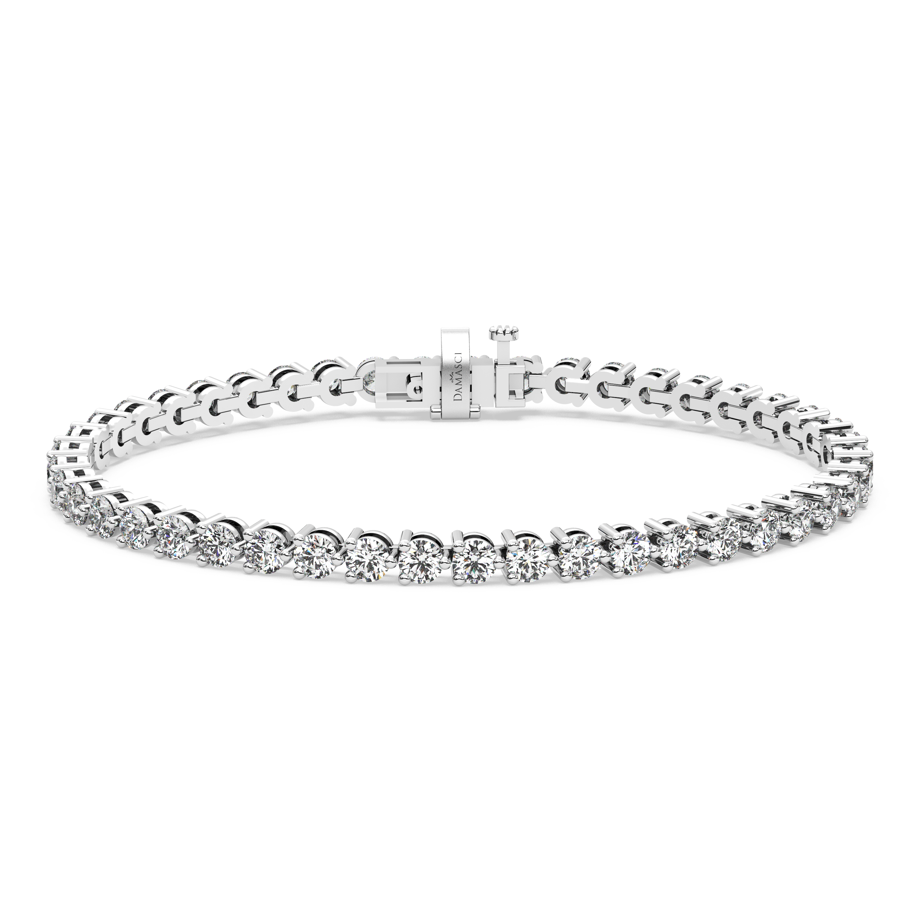 Three-Prong Diamond Tennis Bracelet (6.3 TCW)