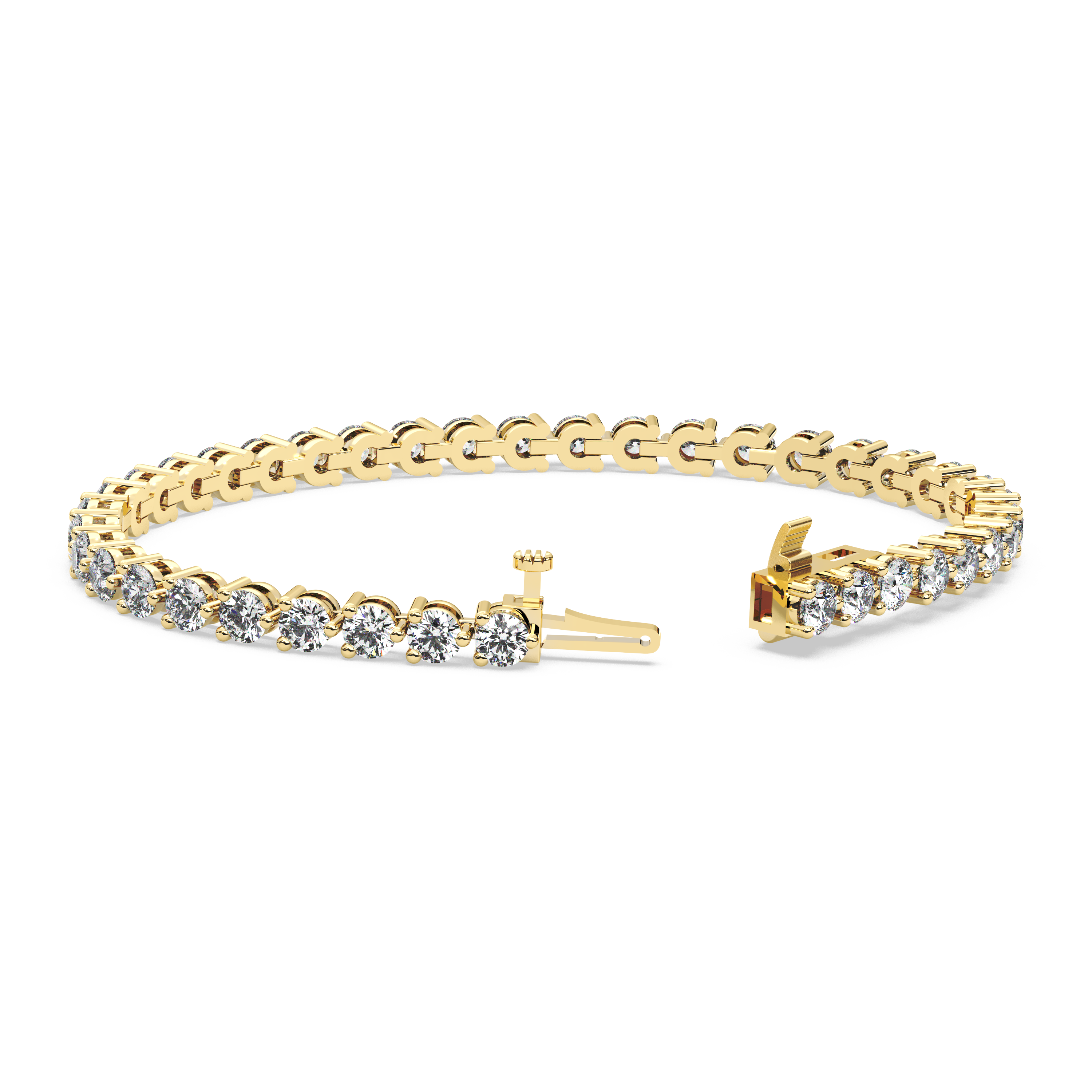 Three-Prong Diamond Tennis Bracelet (7.8 TCW)