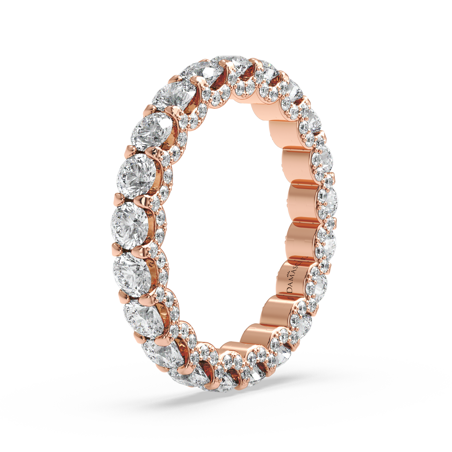 Rounds in Diamond U-Gallery Eternity Ring