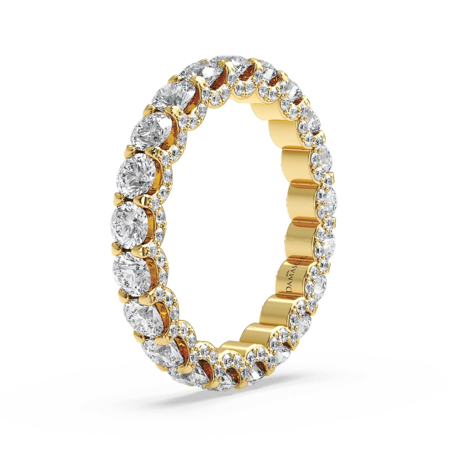 Rounds in Diamond U-Gallery Eternity Ring