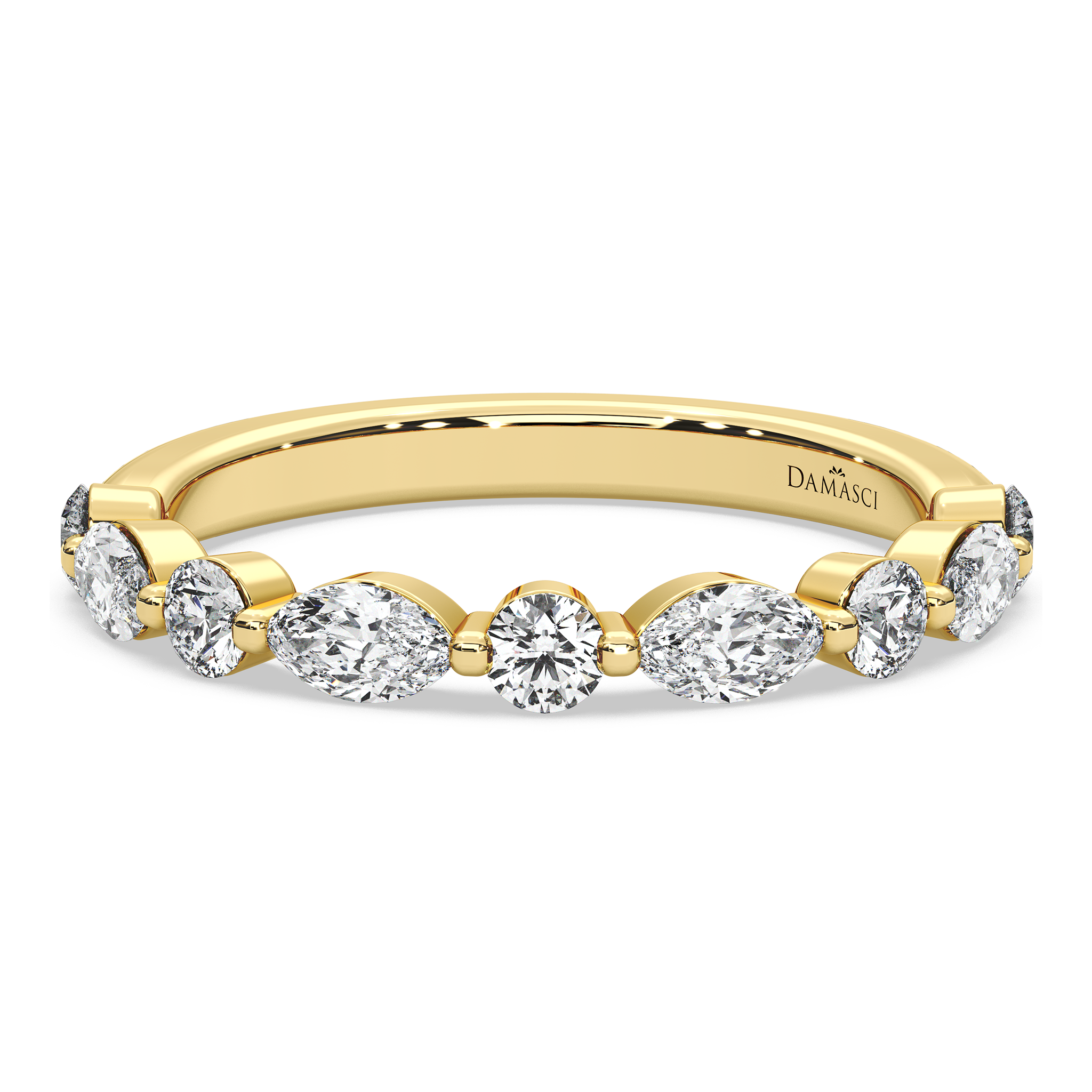 Alternating Marquise and Round Diamond Ring (0.75 T.C.W)