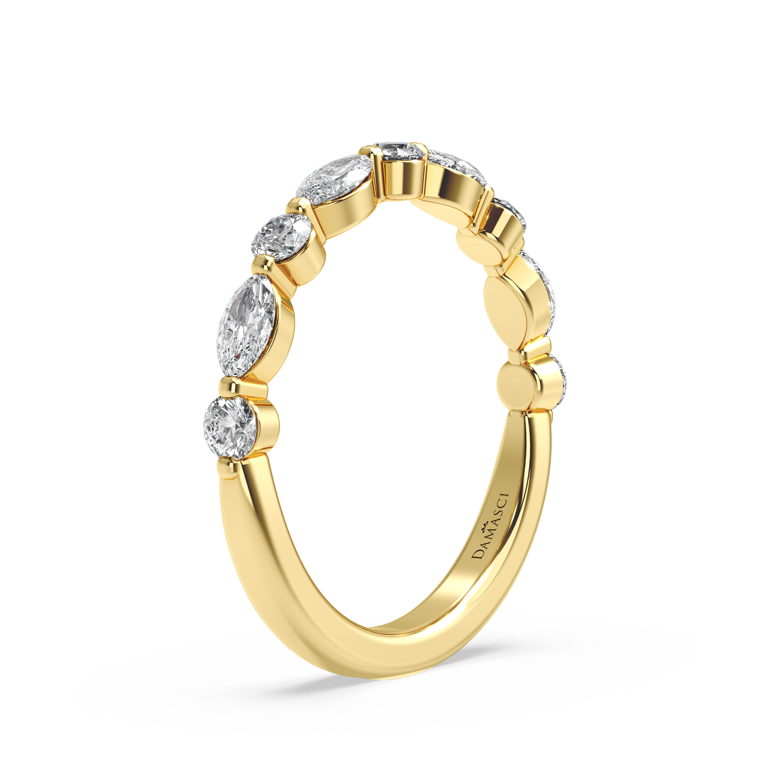 Alternating Marquise and Round Diamond Ring (0.75 T.C.W)