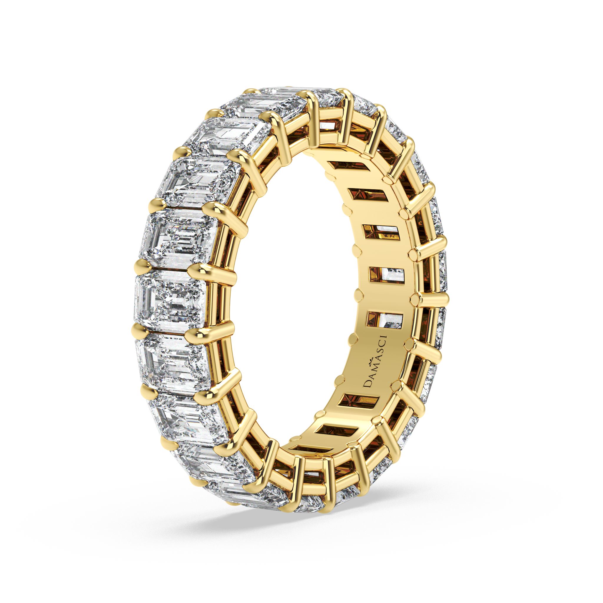 Emerald-Cut Diamond Eternity Ring in Double-Gallery Setting ( 6.50 T.C.W)