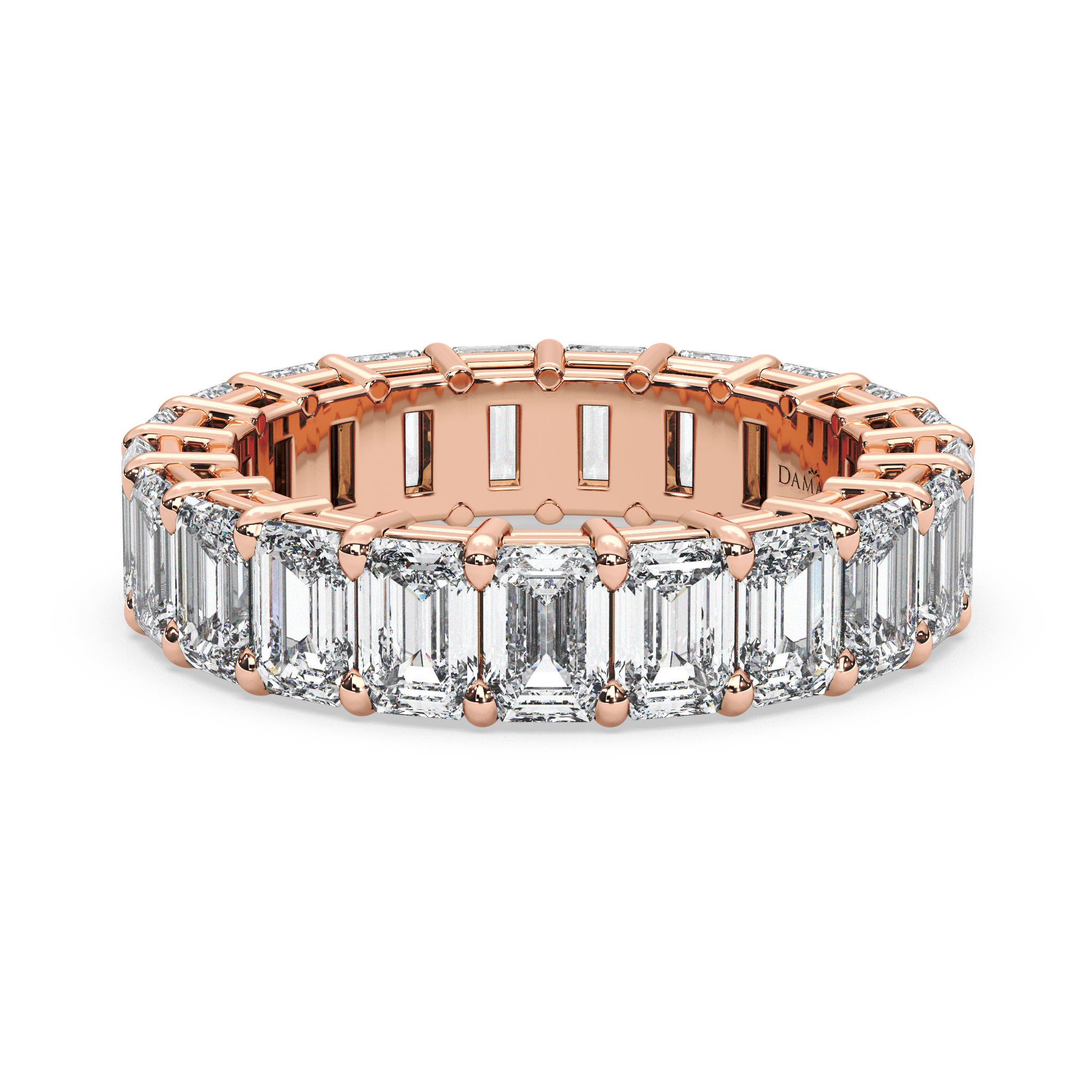 Emerald-Cut Diamond Eternity Ring in Double-Gallery Setting ( 6.50 T.C.W)