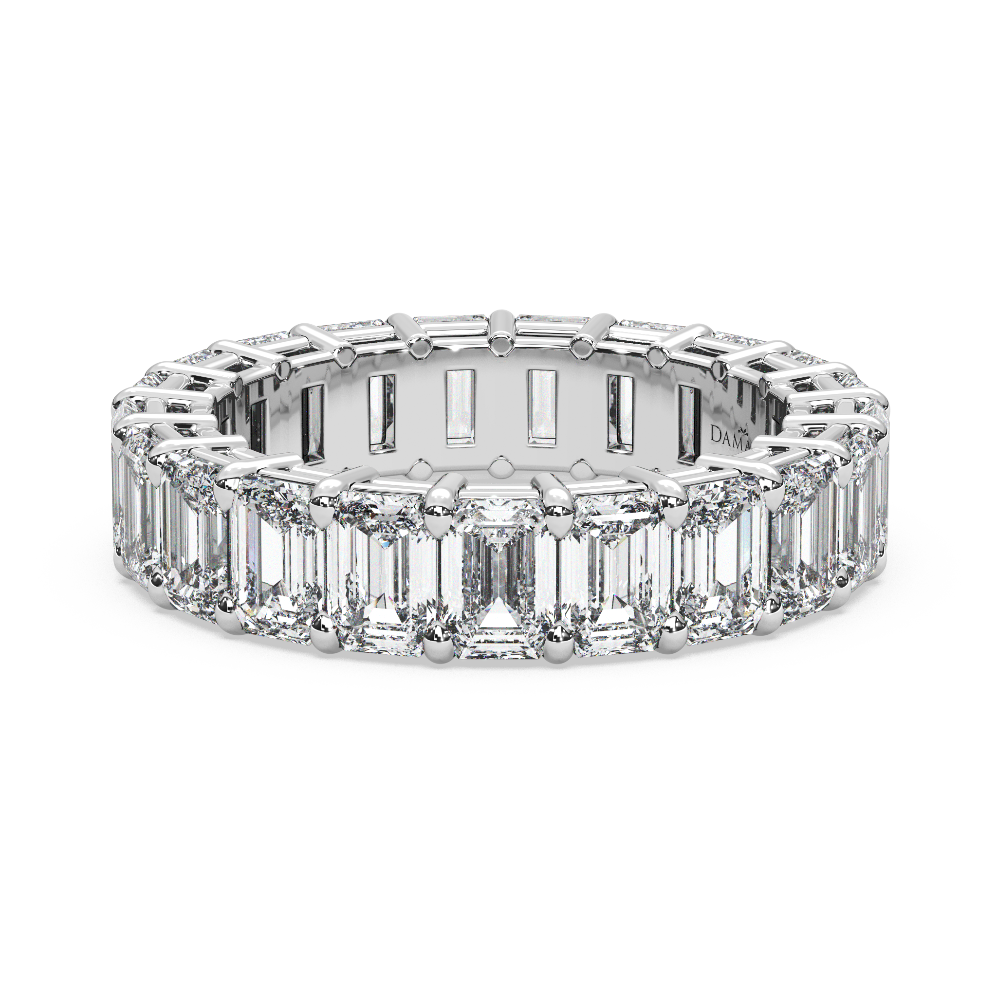 Emerald-Cut Diamond Eternity Ring in Double-Gallery Setting ( 6.50 T.C.W)