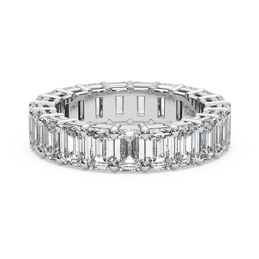 Emerald-Cut Diamond Eternity Ring in Double-Gallery Setting ( 6.50 T.C.W)