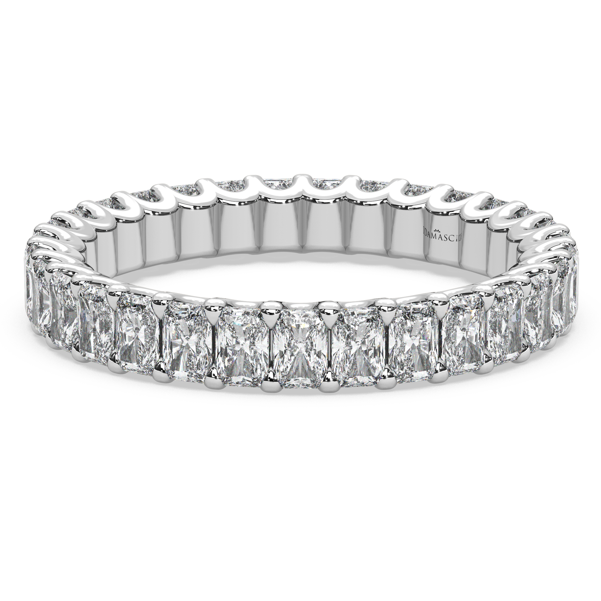 Radiant-Cut Diamonds Eternity Ring in U-Gallery (2.25 T.C.W)
