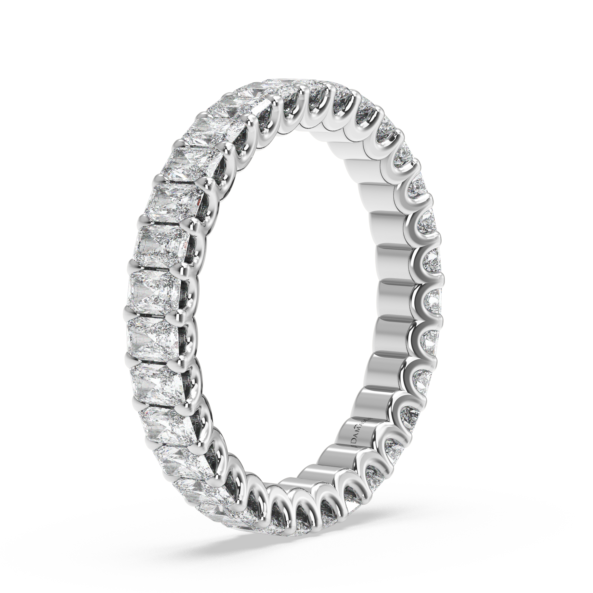 Radiant-Cut Diamonds Eternity Ring in U-Gallery (2.25 T.C.W)