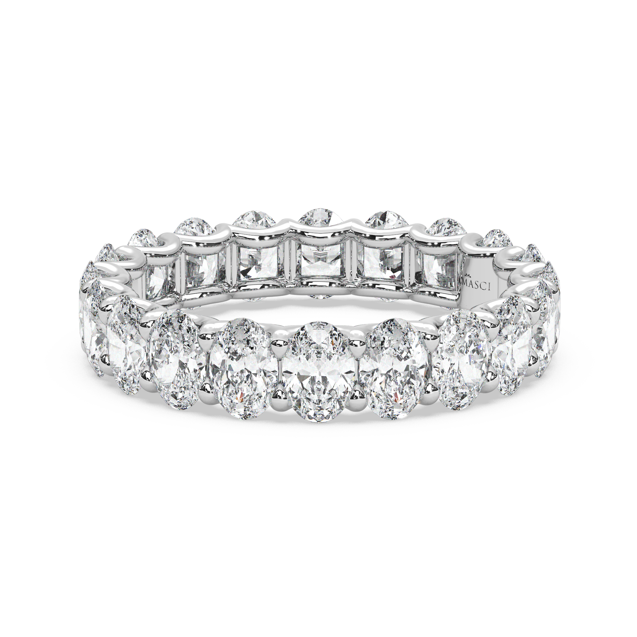 Ovals in U-Gallery Eternity Ring - (3.00 T.C.W)