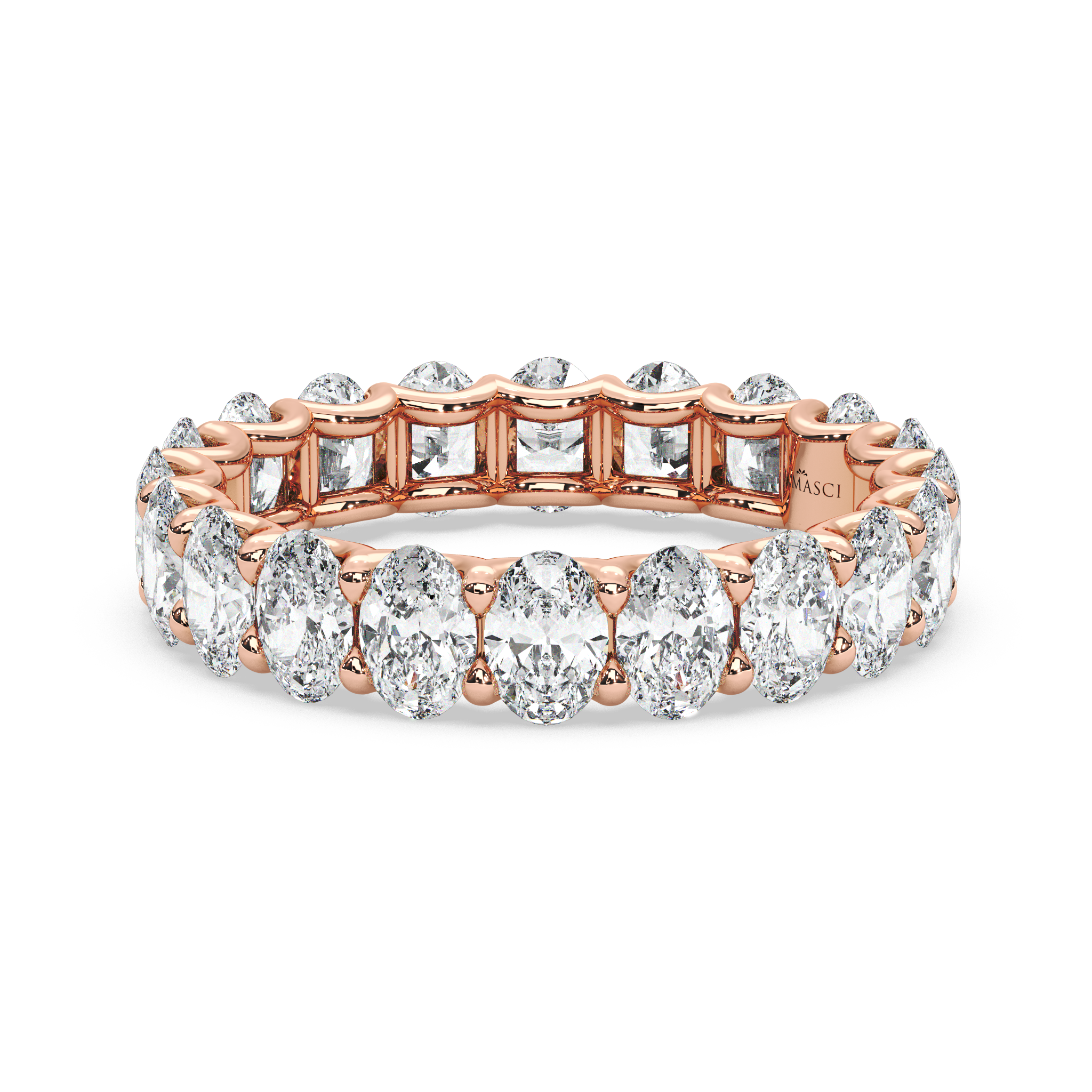 Ovals in U-Gallery Eternity Ring - (3.00 T.C.W)