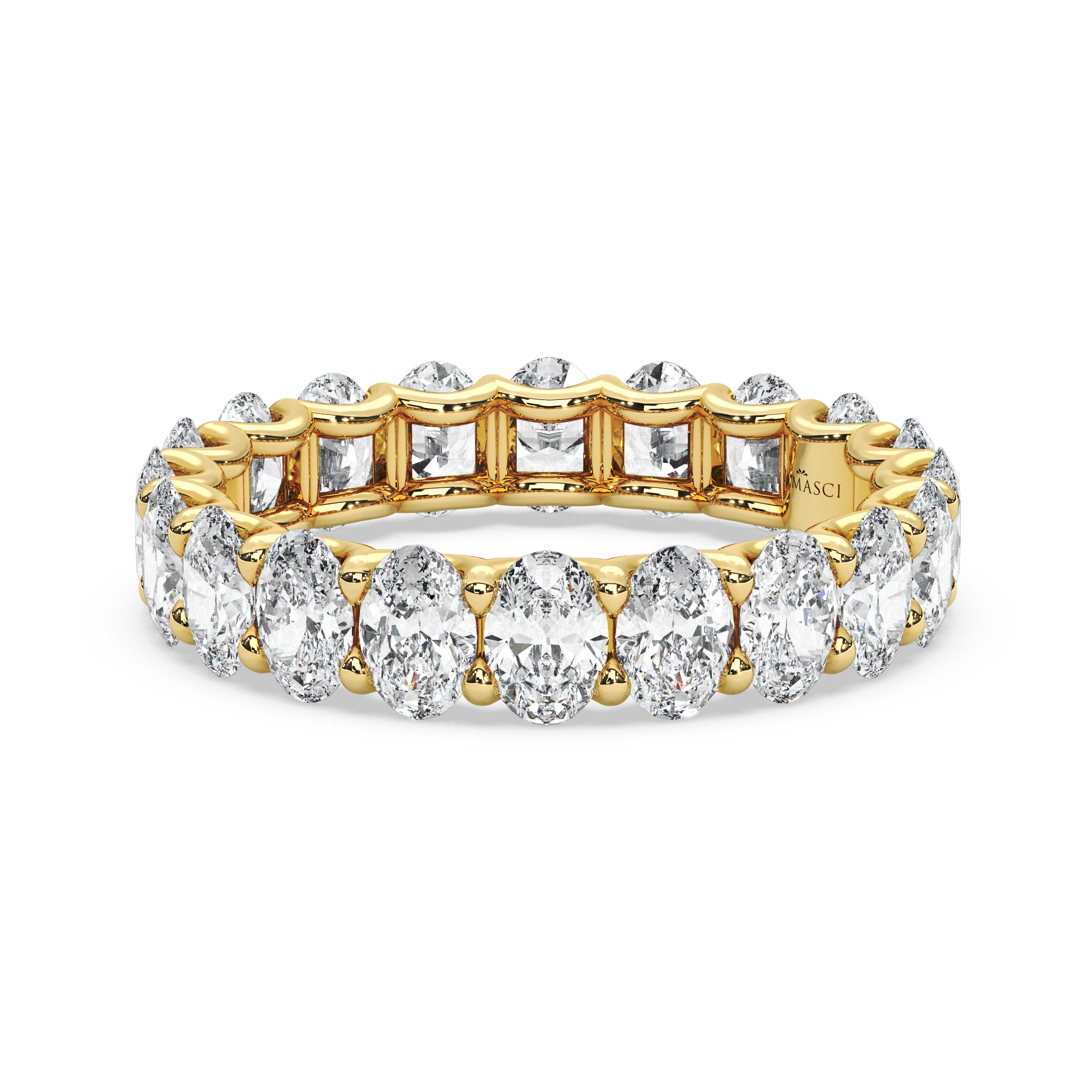 Ovals in U-Gallery Eternity Ring - (3.00 T.C.W)