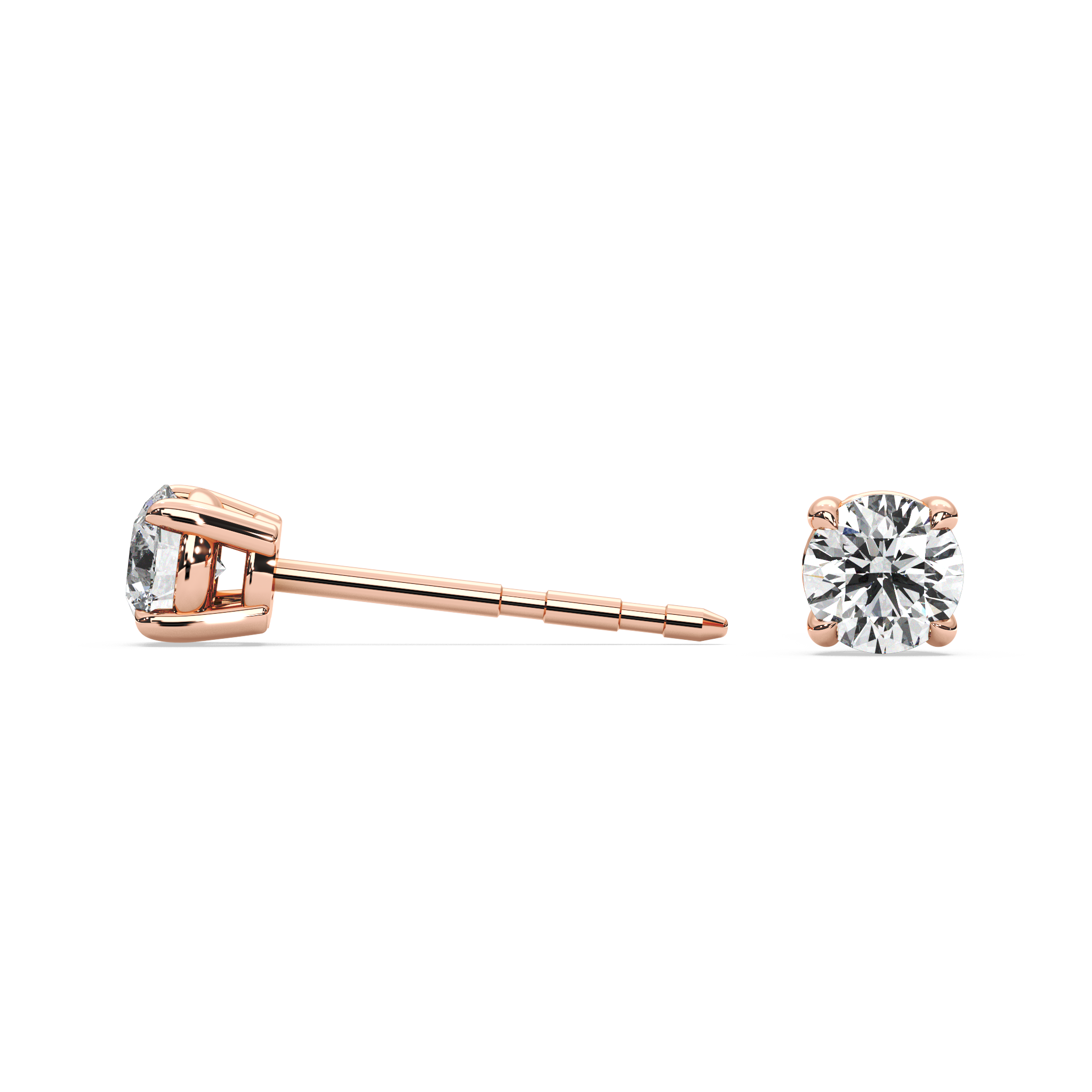 Double Gallery Diamond Studs (0.50 TCW)