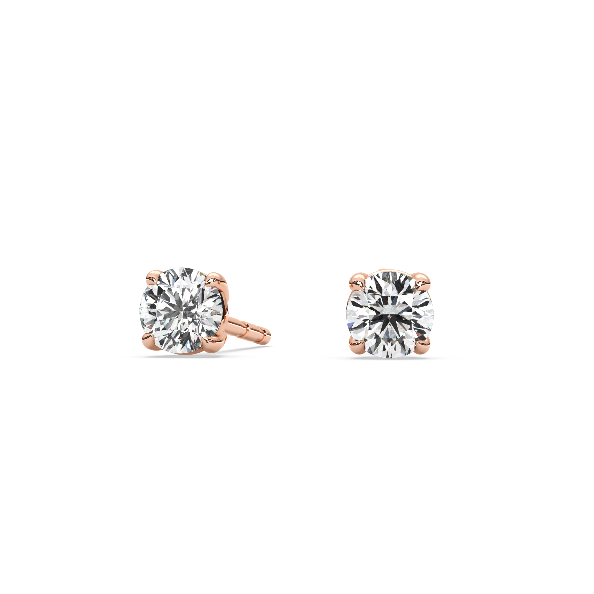 Double Gallery Diamond Studs (0.50 TCW)