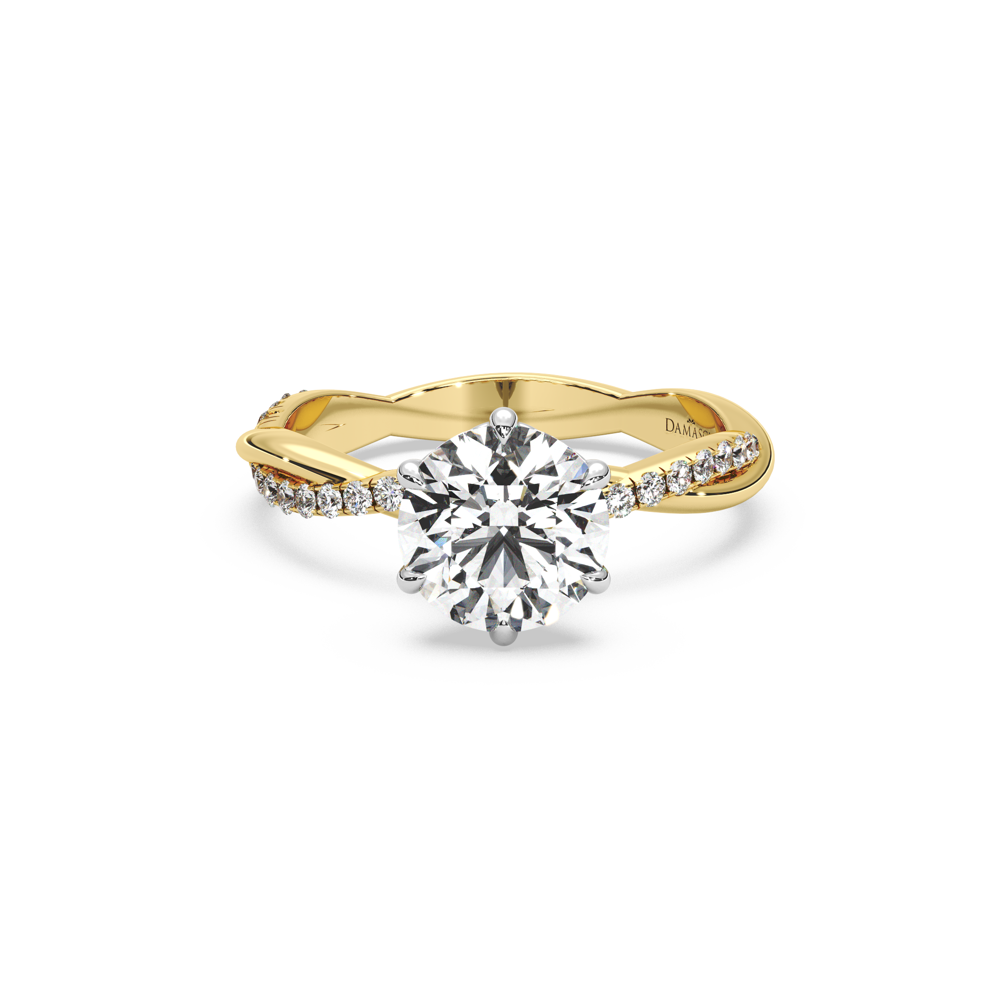 Twist of Elegance Engagement Ring - Round