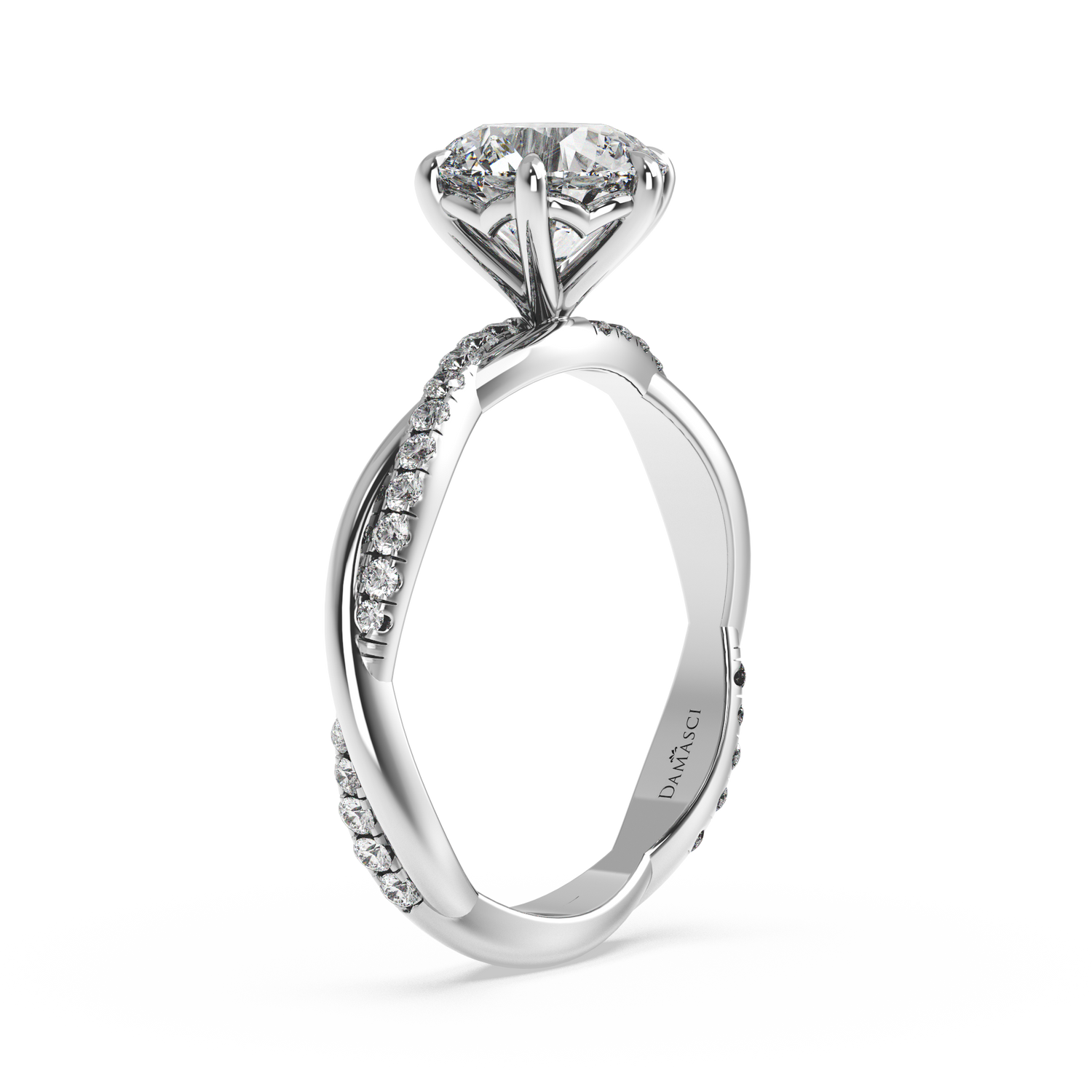 Twist of Elegance Engagement Ring - Round