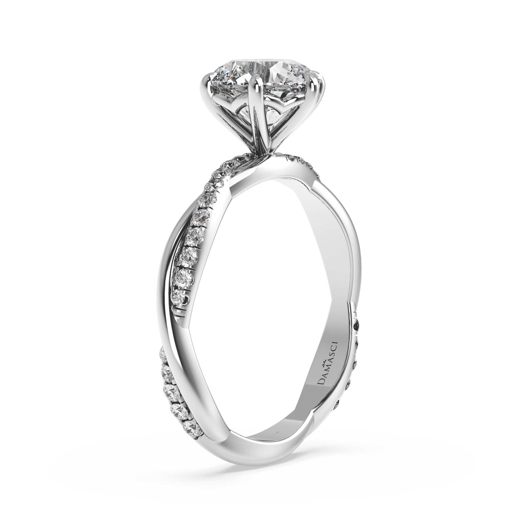 Twist of Elegance Engagement Ring - Round