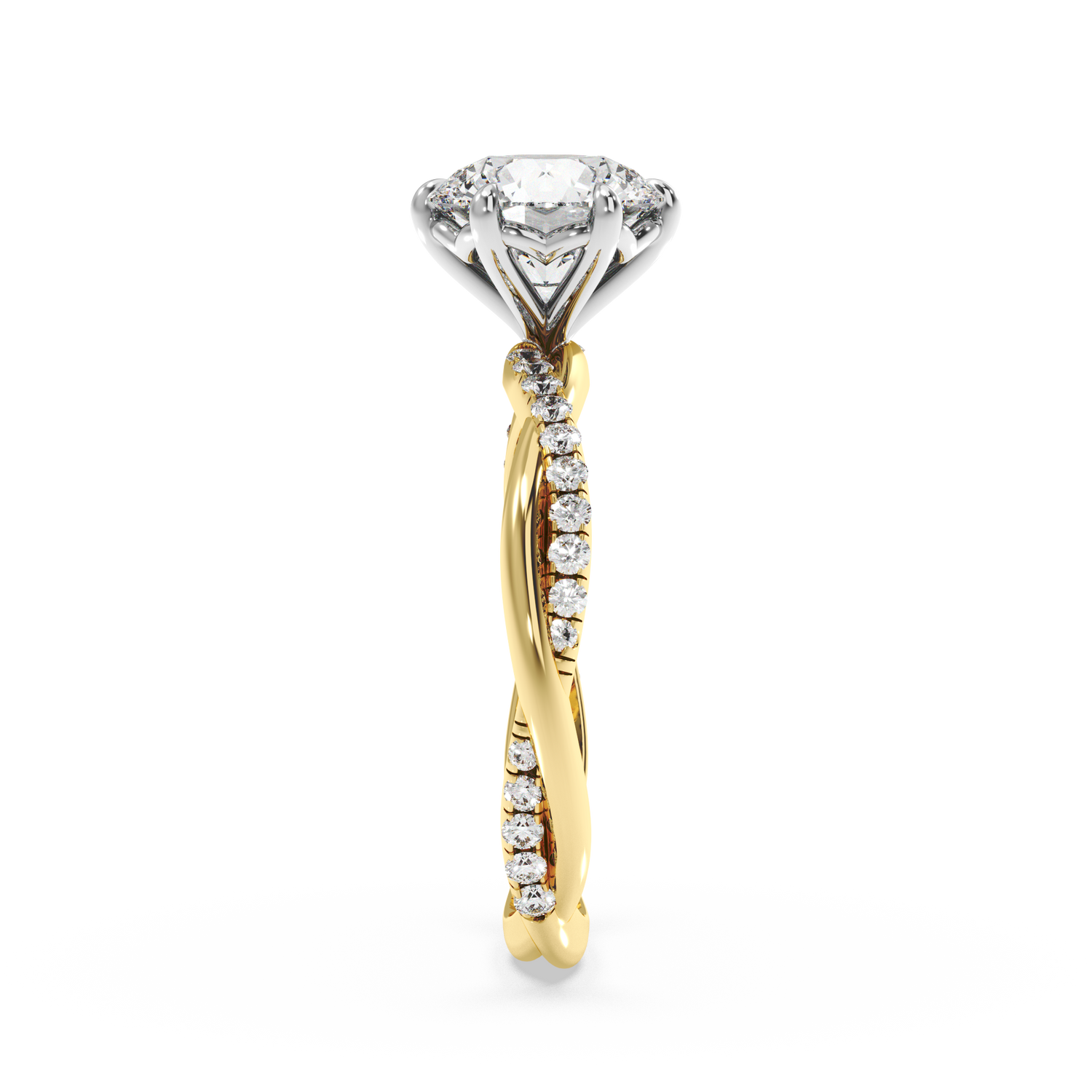Twist of Elegance Engagement Ring - Round