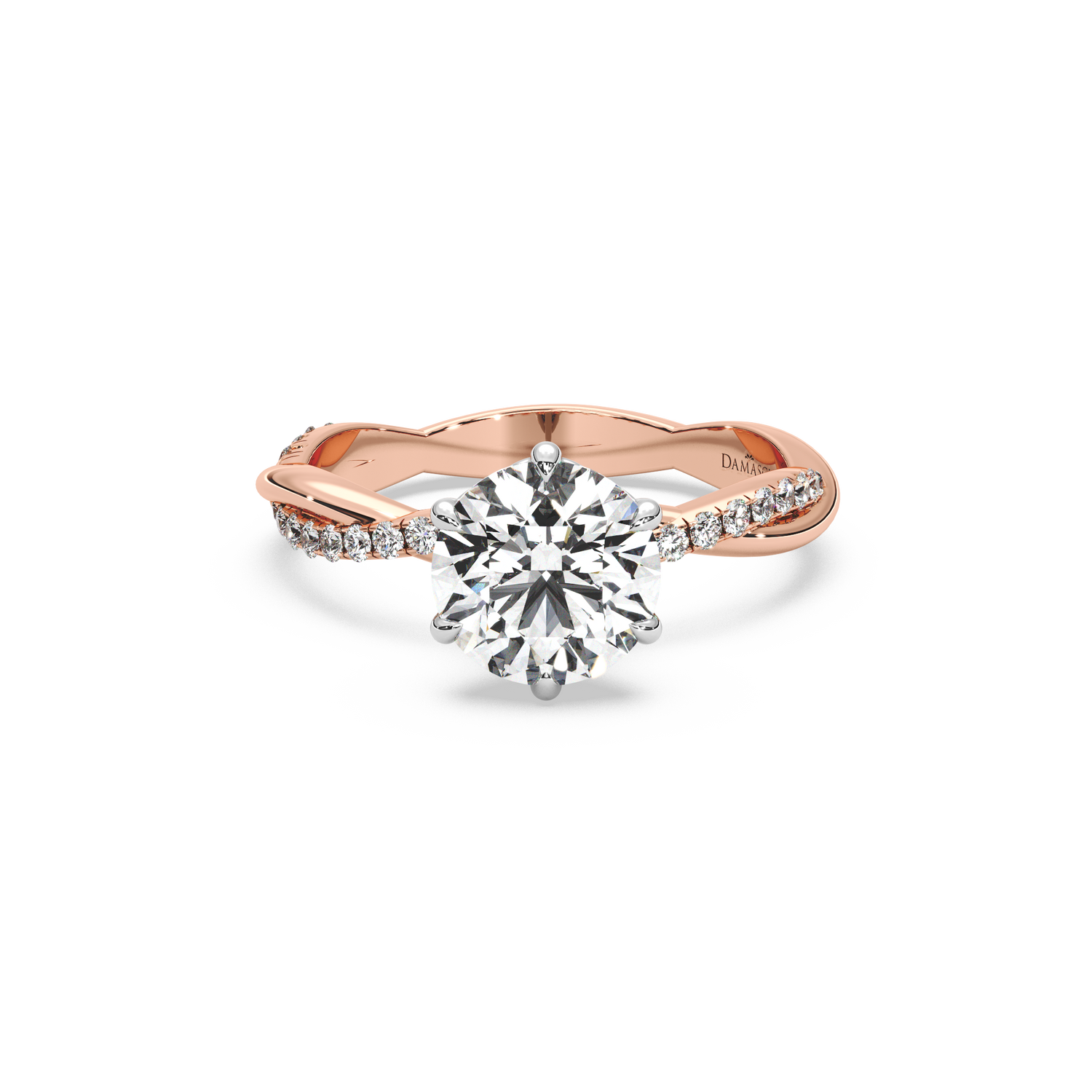Twist of Elegance Engagement Ring - Round