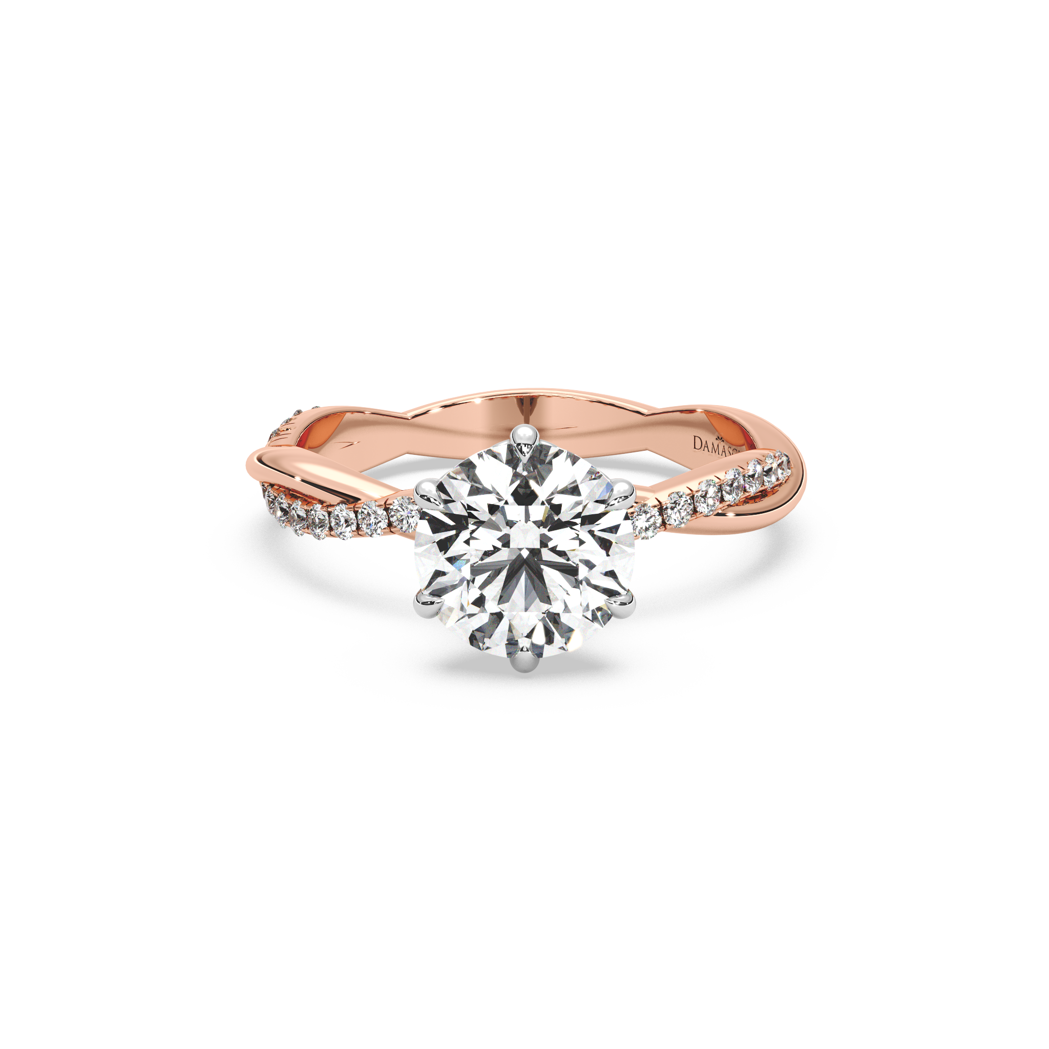 Twist of Elegance Engagement Ring - Round