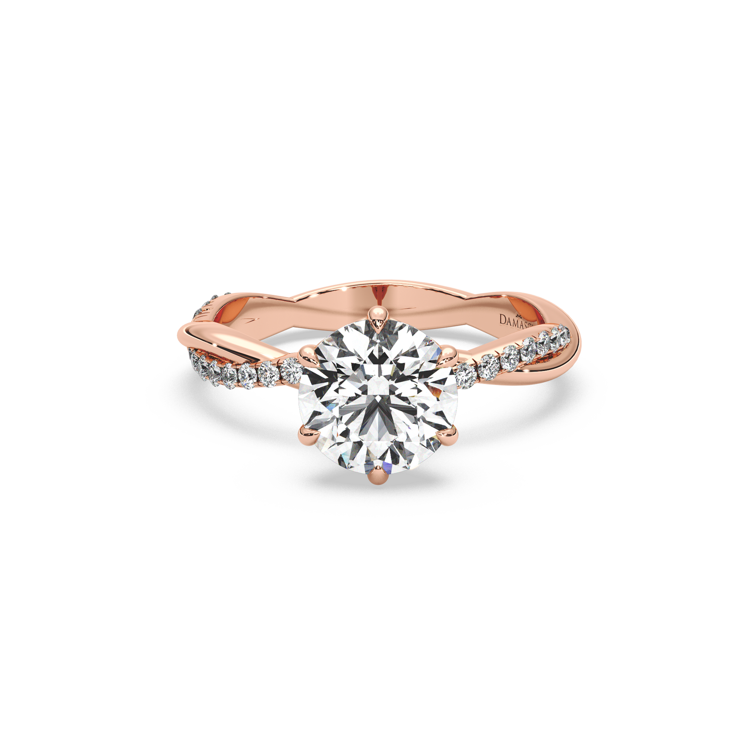 Twist of Elegance Engagement Ring - Round
