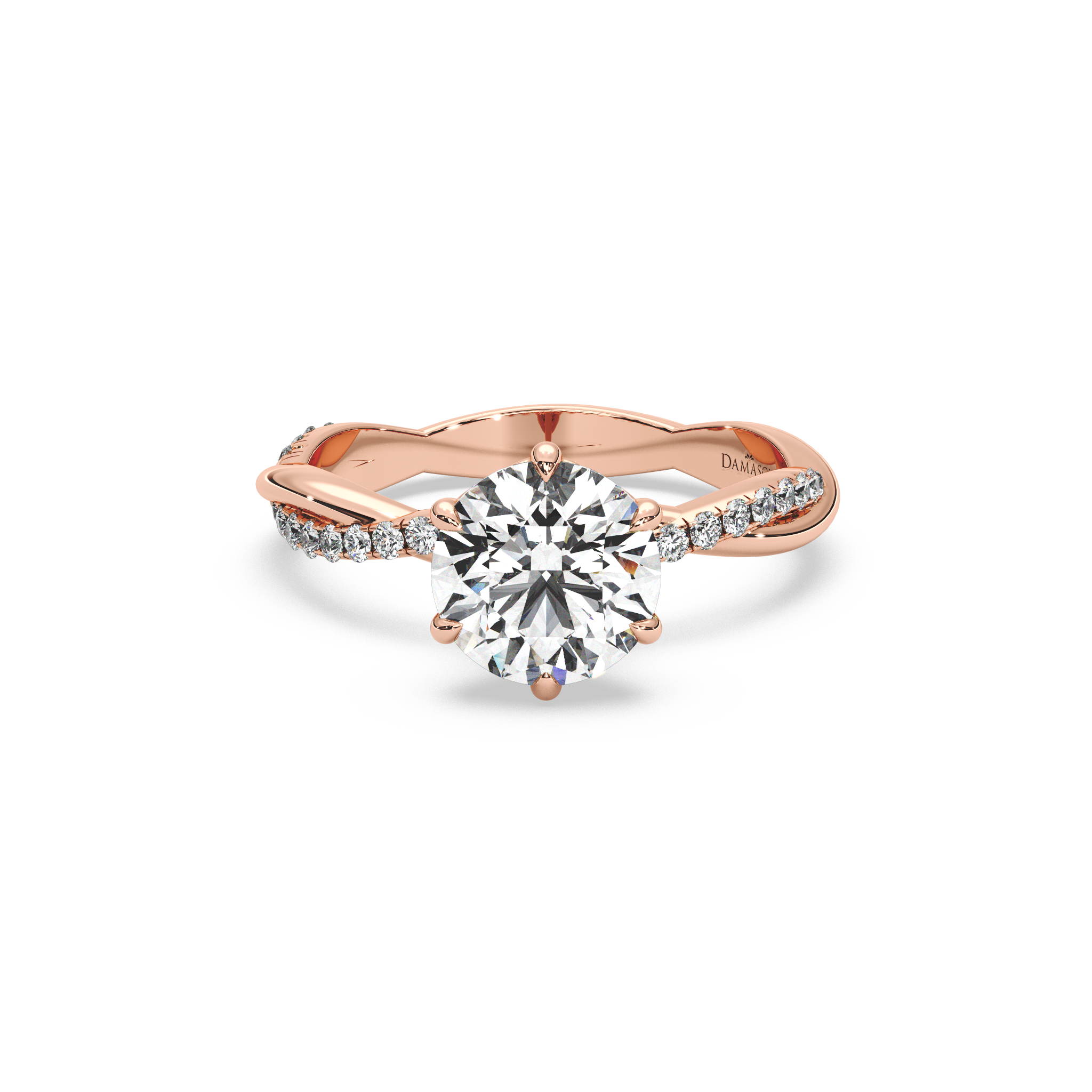 Twist of Elegance Engagement Ring - Round