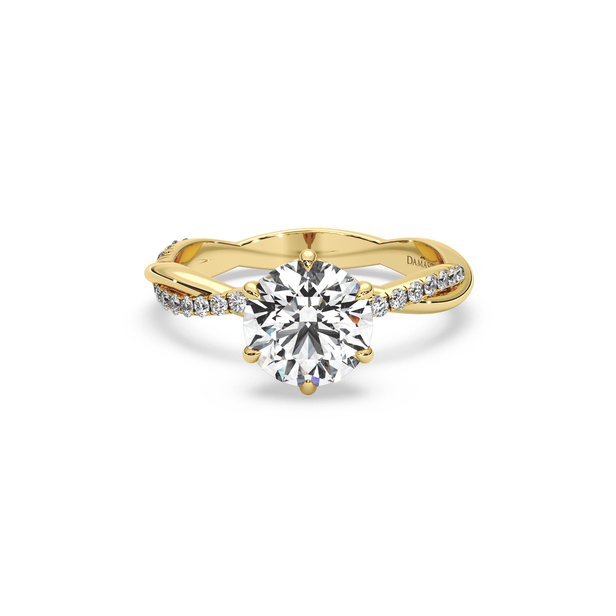 Twist of Elegance Engagement Ring - Round
