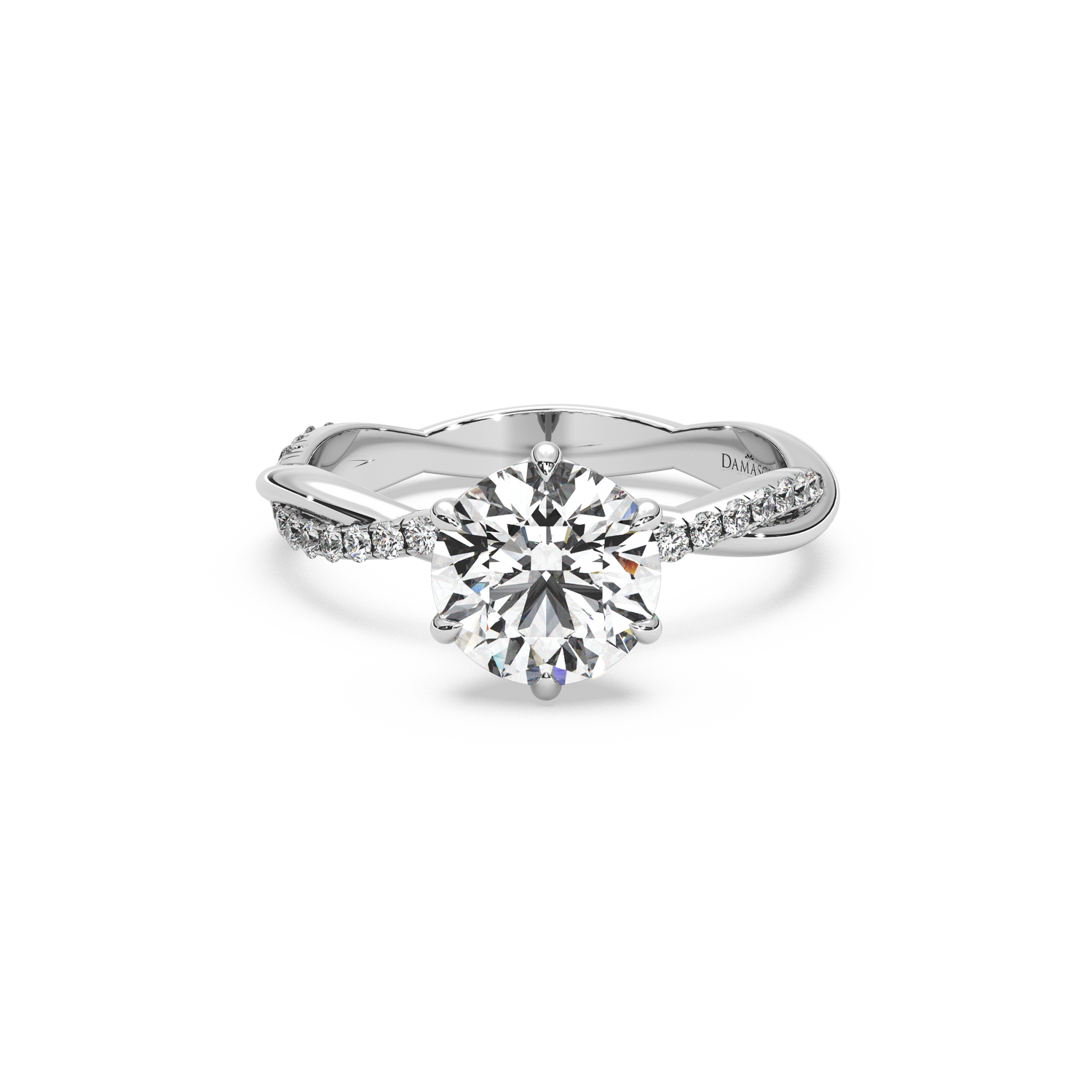 Twist of Elegance Engagement Ring - Round