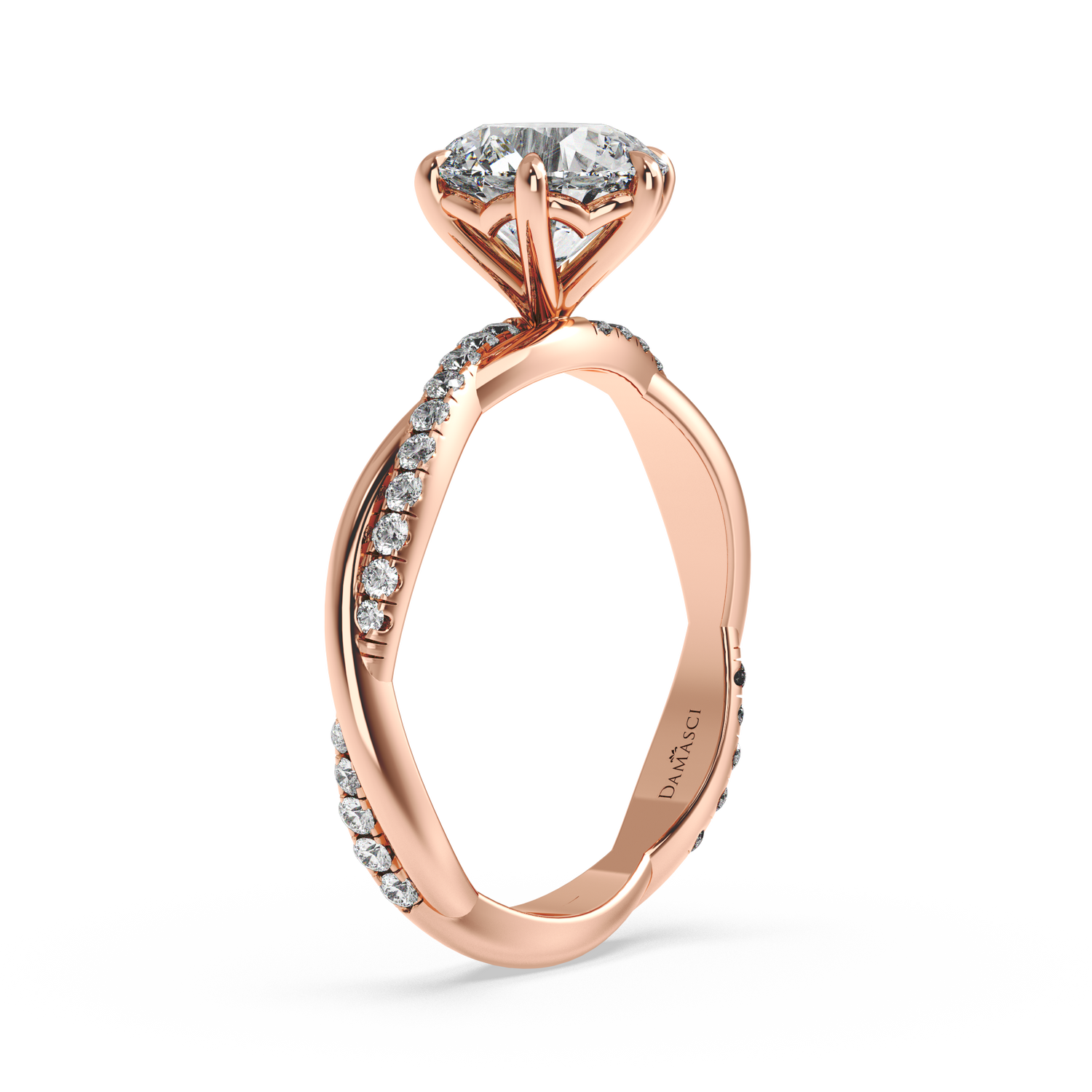 Twist of Elegance Engagement Ring - Round