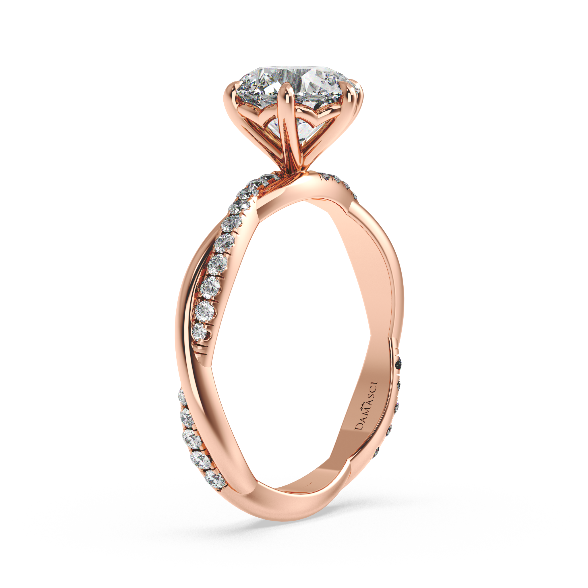 Twist of Elegance Engagement Ring - Round
