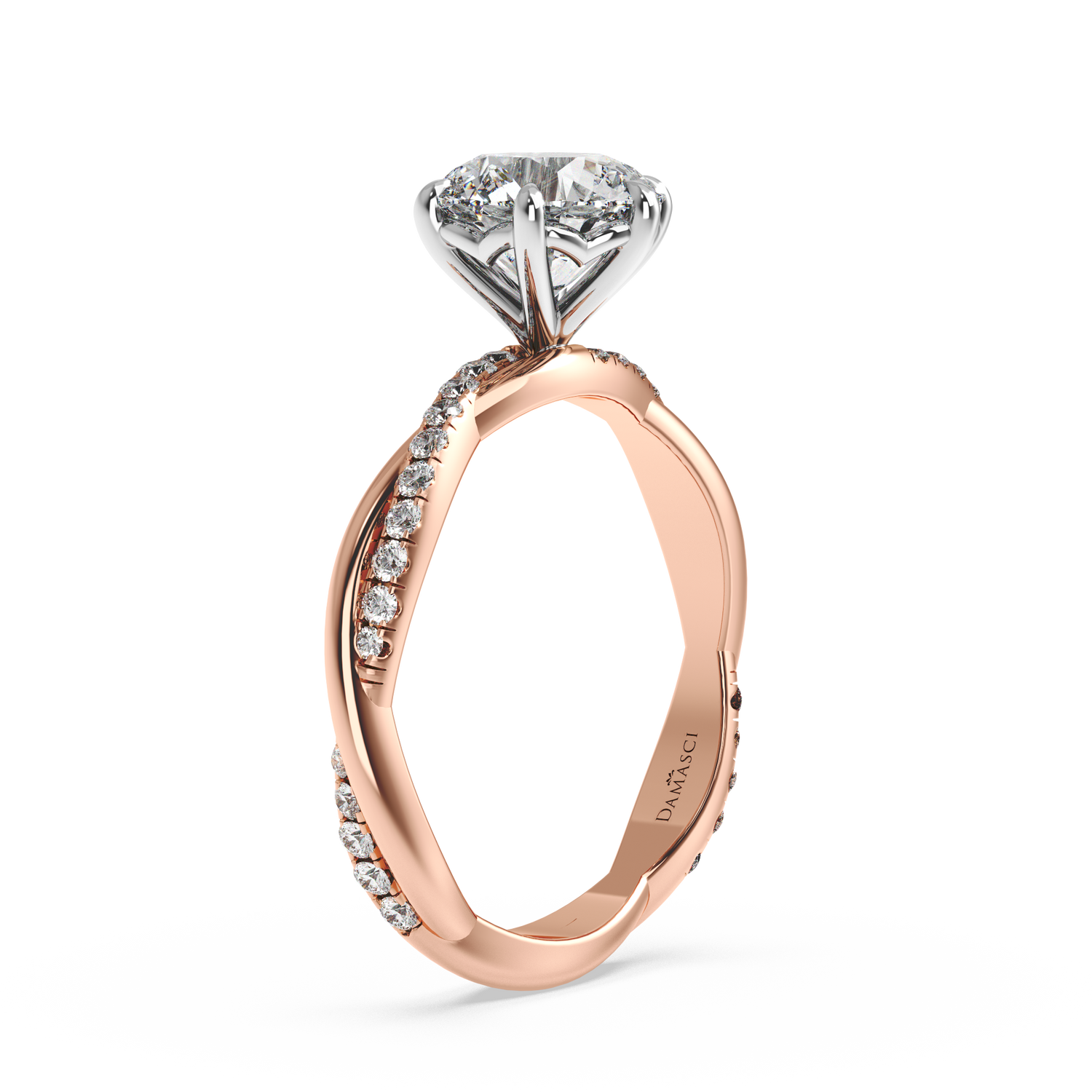 Twist of Elegance Engagement Ring - Round