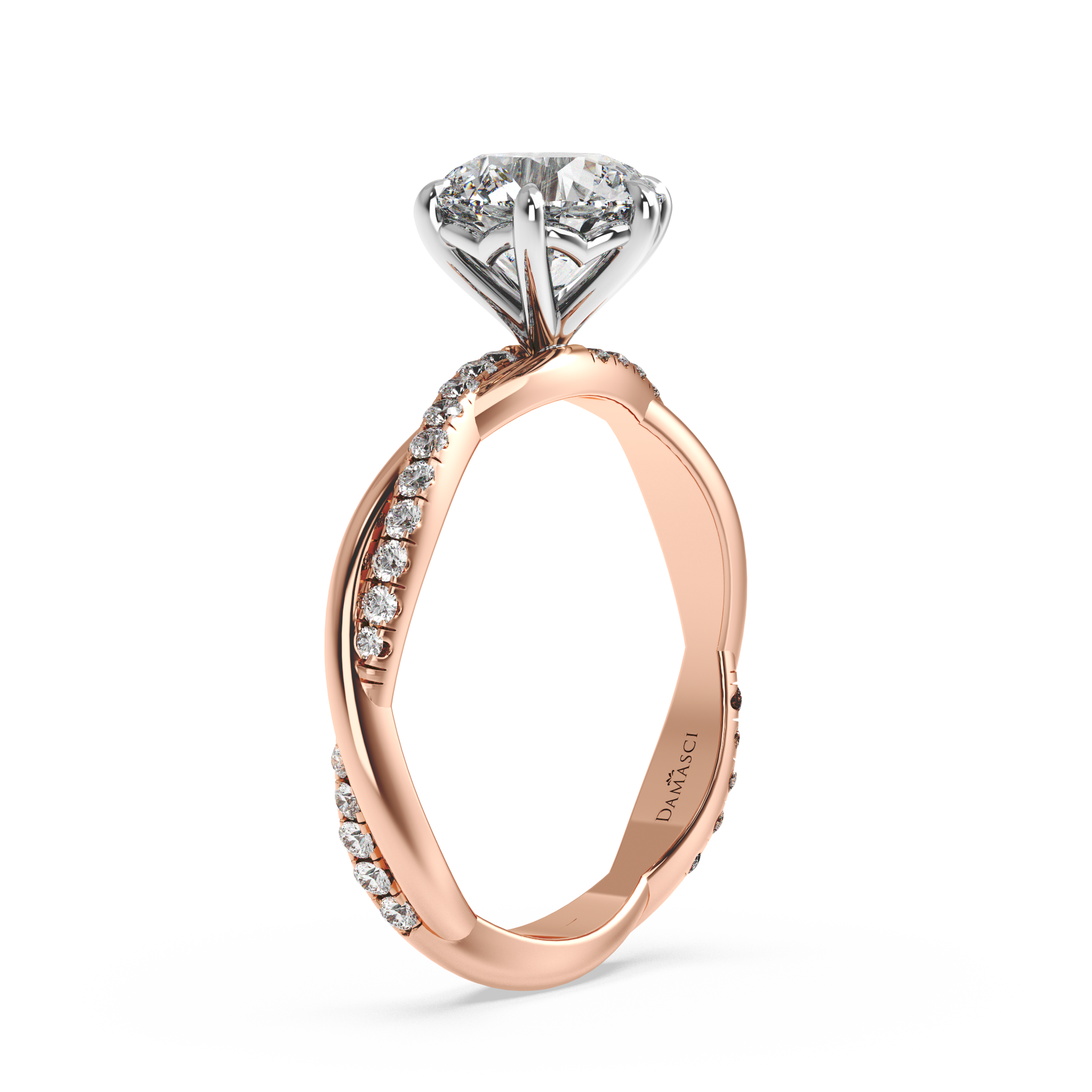 Twist of Elegance Engagement Ring - Round