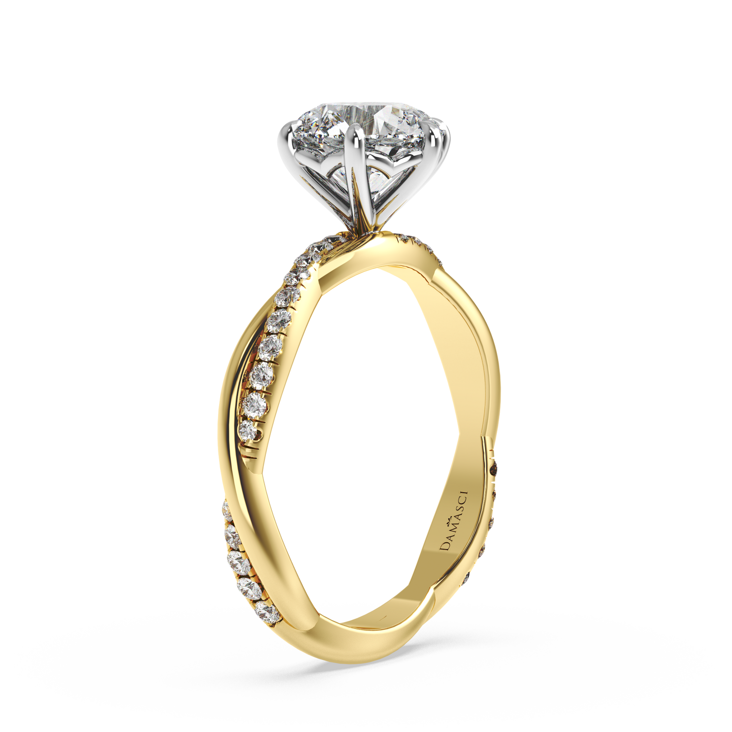 Twist of Elegance Engagement Ring - Round