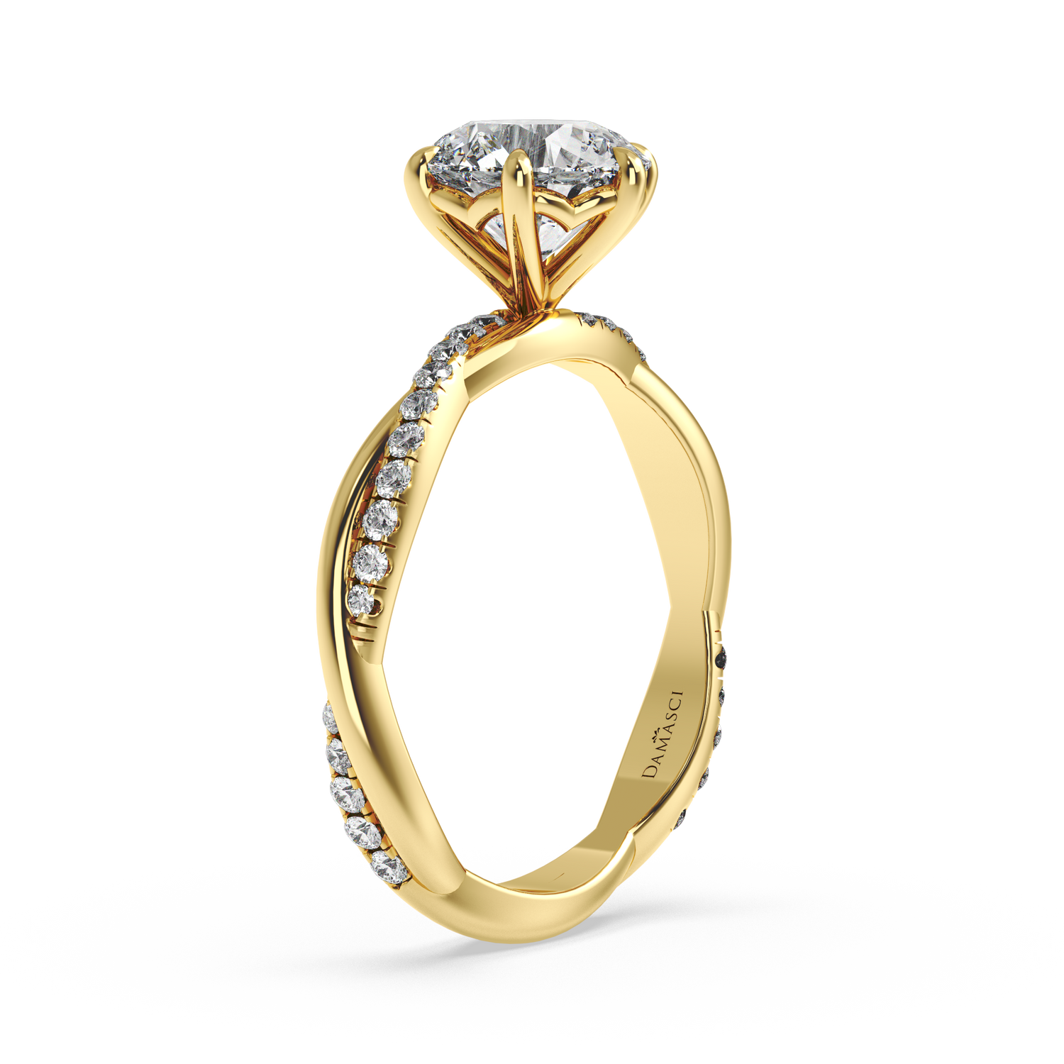 Twist of Elegance Engagement Ring - Round