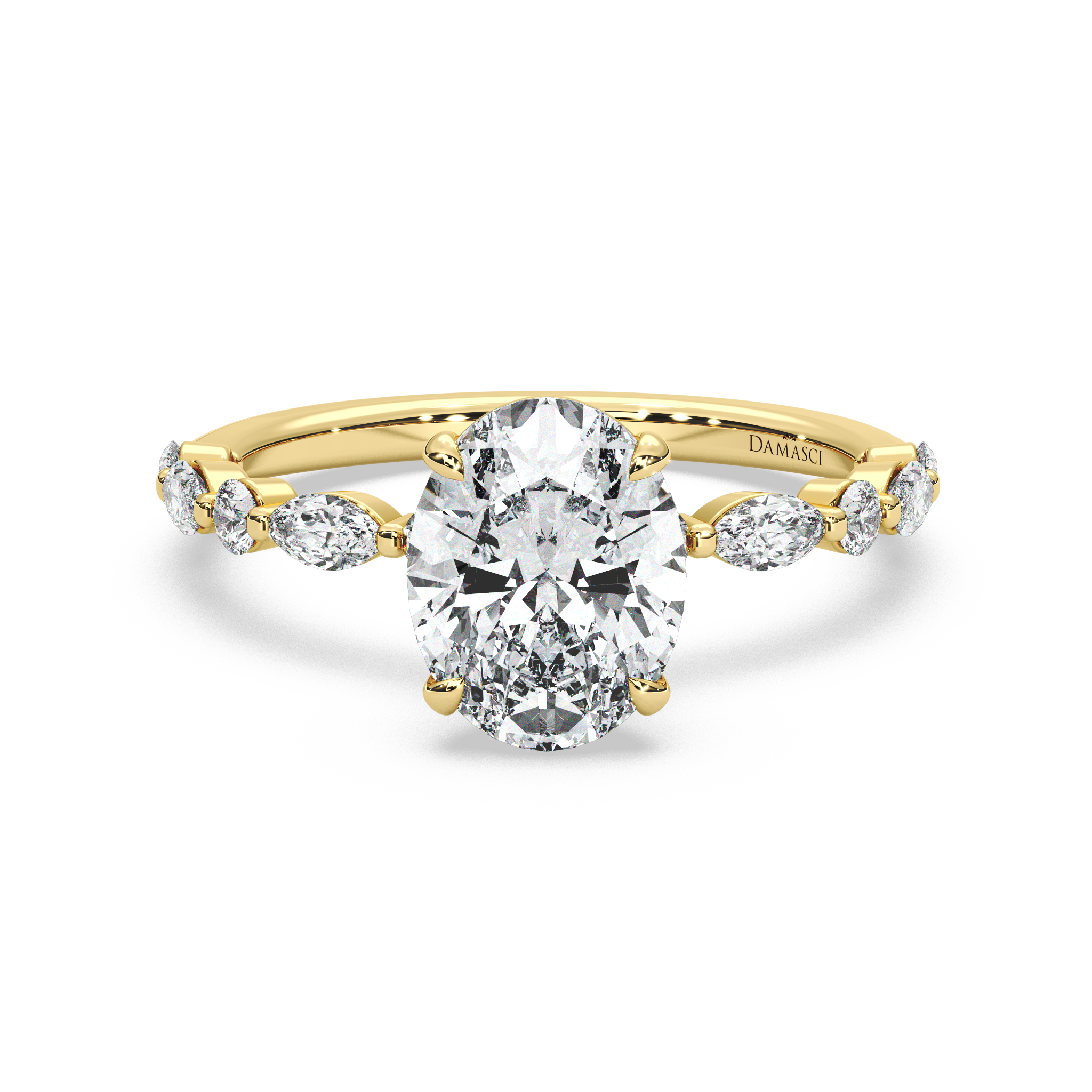 Classic Top with Round and Marquise Diamonds - Oval