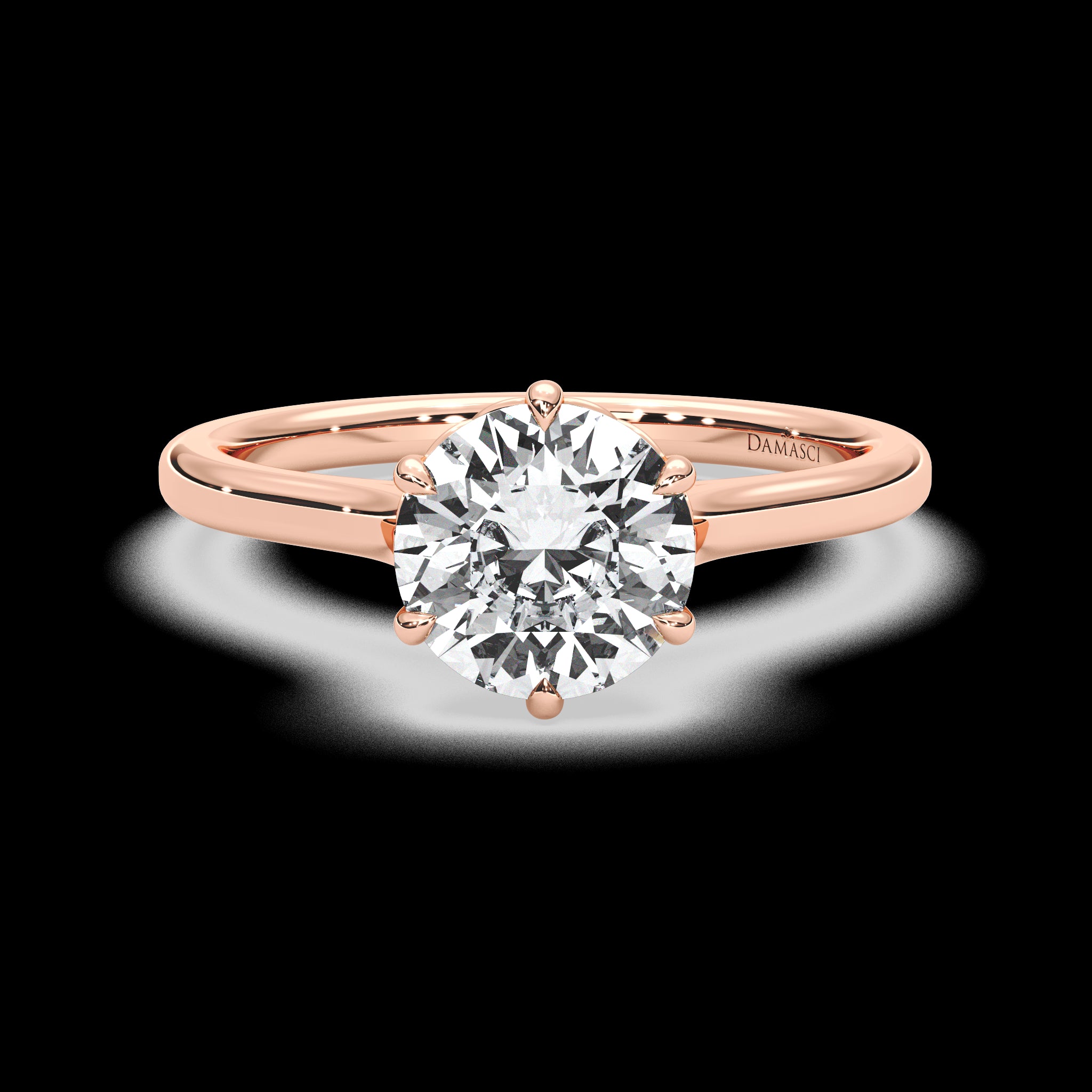 Six Claw Motif Solitaire - Round