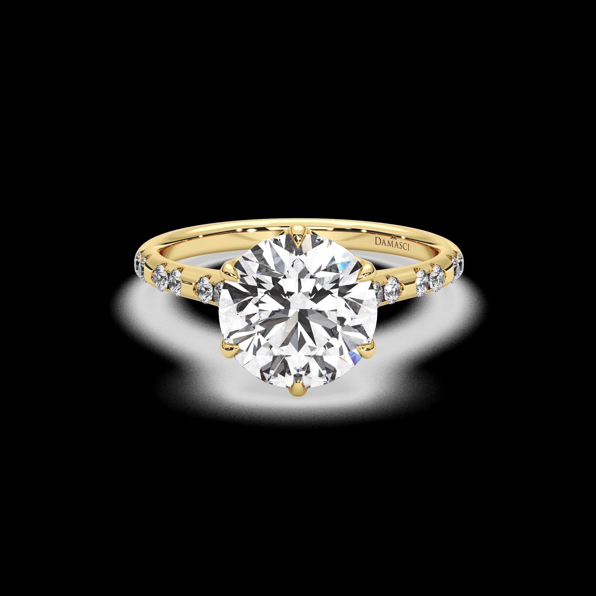 Segmented Cathedral Tulip Engagement Ring
- Round