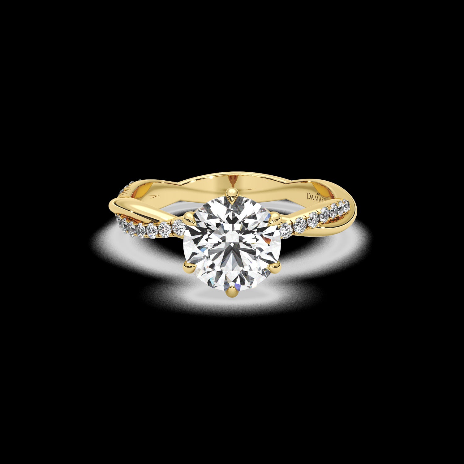 Twist of Elegance Engagement Ring - Round
