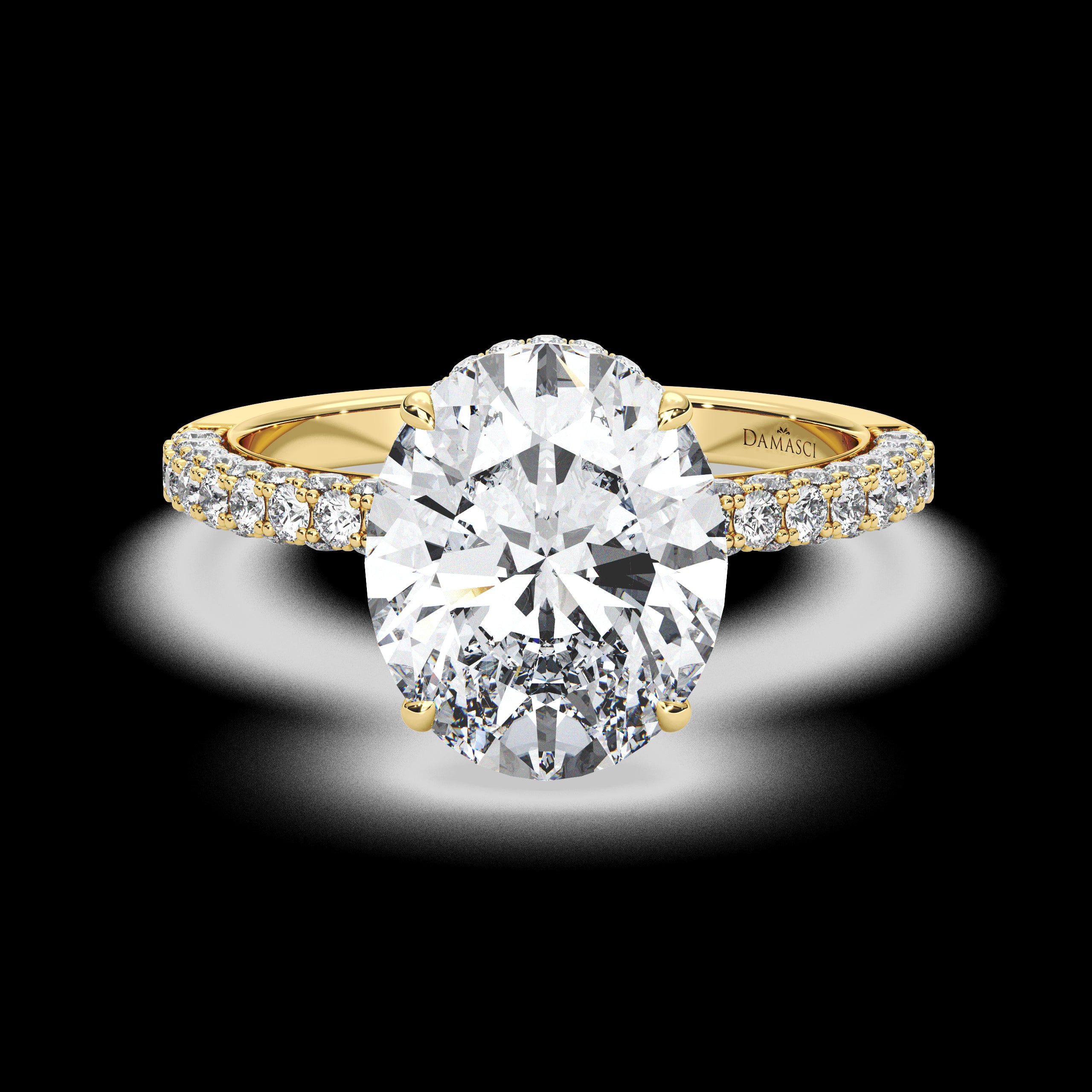 Double Hidden Halo with Maxed Band - Oval