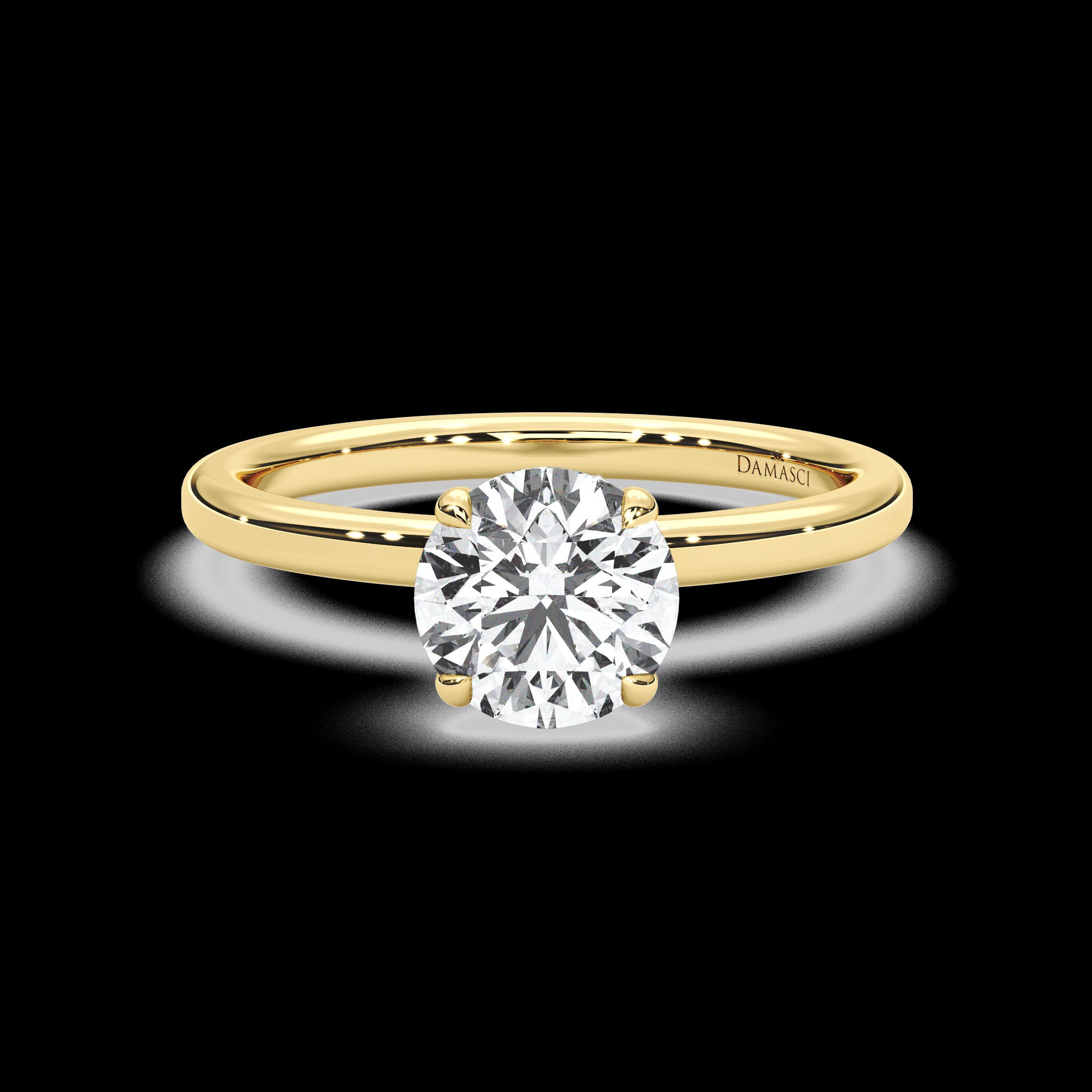 Lowered Hidden Halo Engagement Ring